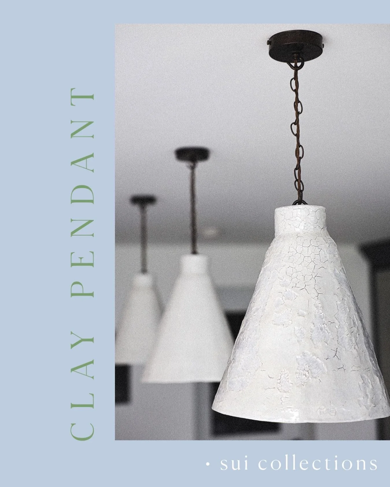 🌬Made by hand with a unique technique to create a beautiful crackled surface, our Clay Pendant is a rare piece that will add a unique artisanal touch to your home. Arrange it above the kitchen island or as centre piece or cluster above your dining t