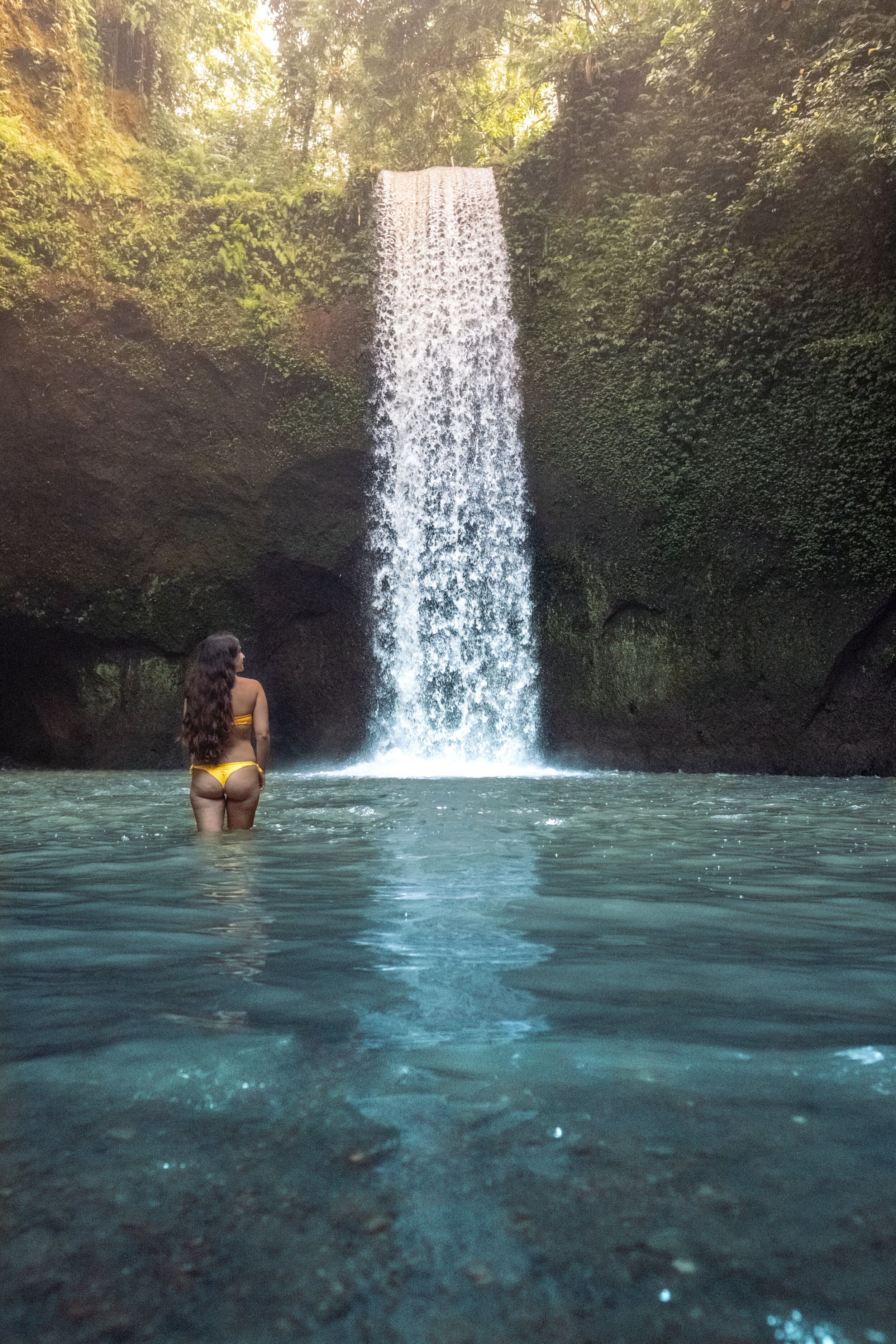 Tibumana Waterfall Girl Photo