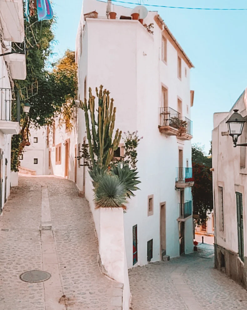 Hidden street in old town ibiza