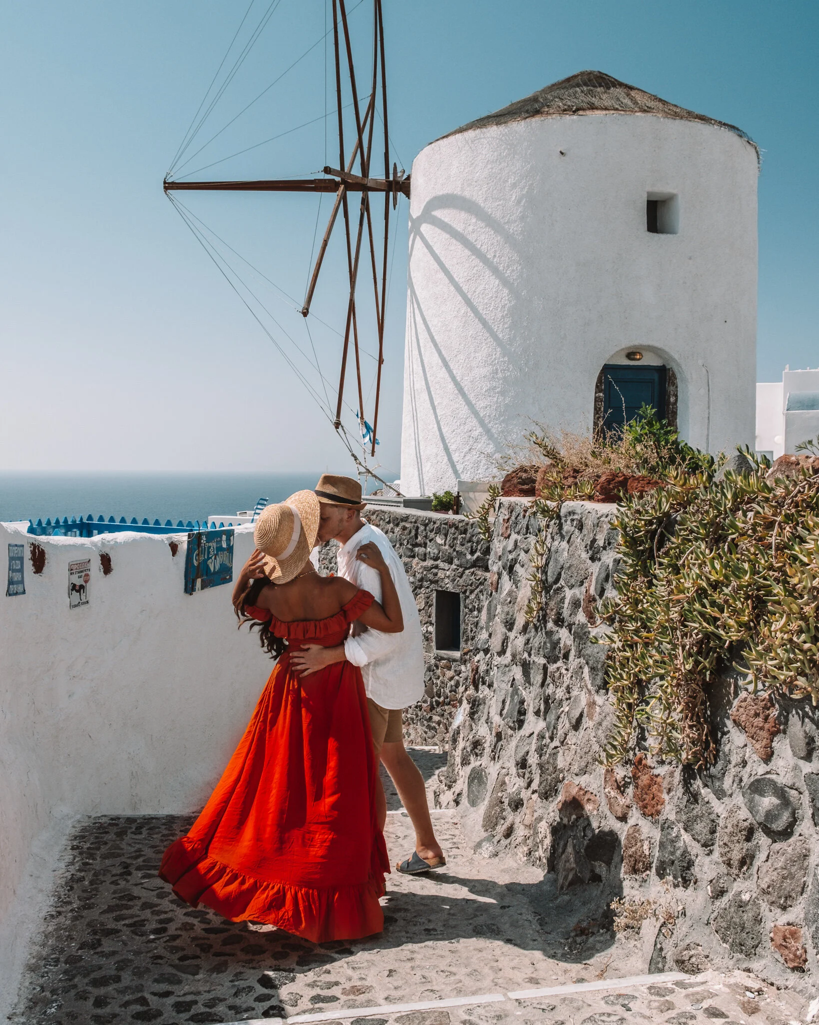 Windhill In Santorini Couple Photo