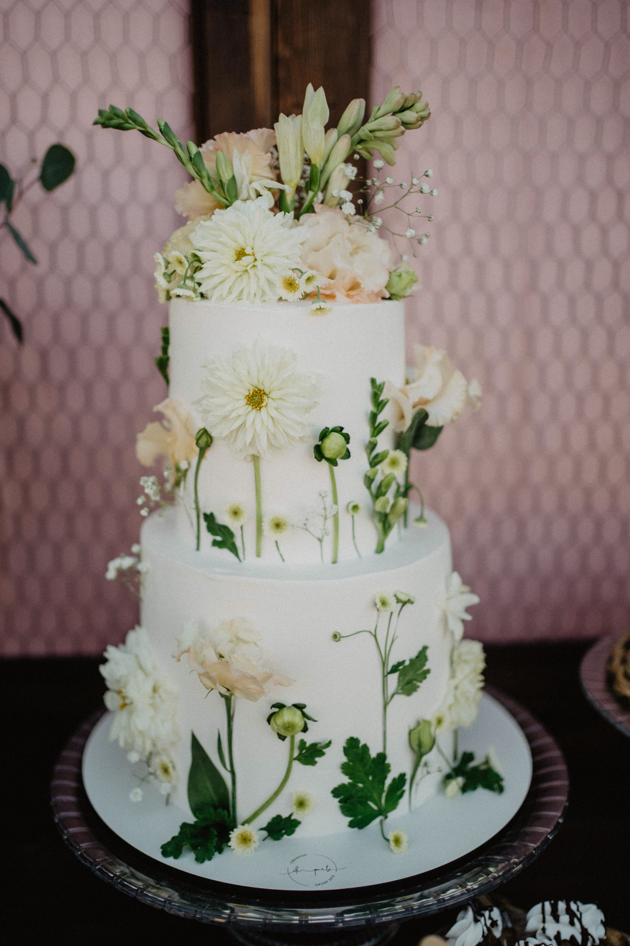 Vegan Floral Wedding Cake