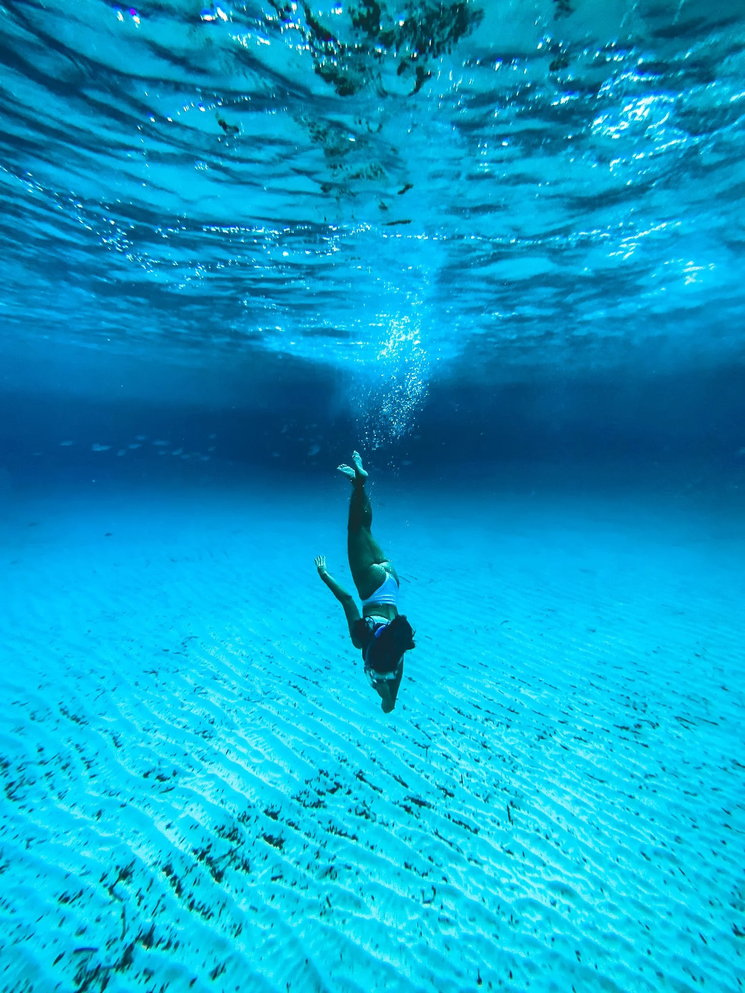 Cala S´Almonia underwater girl photography
