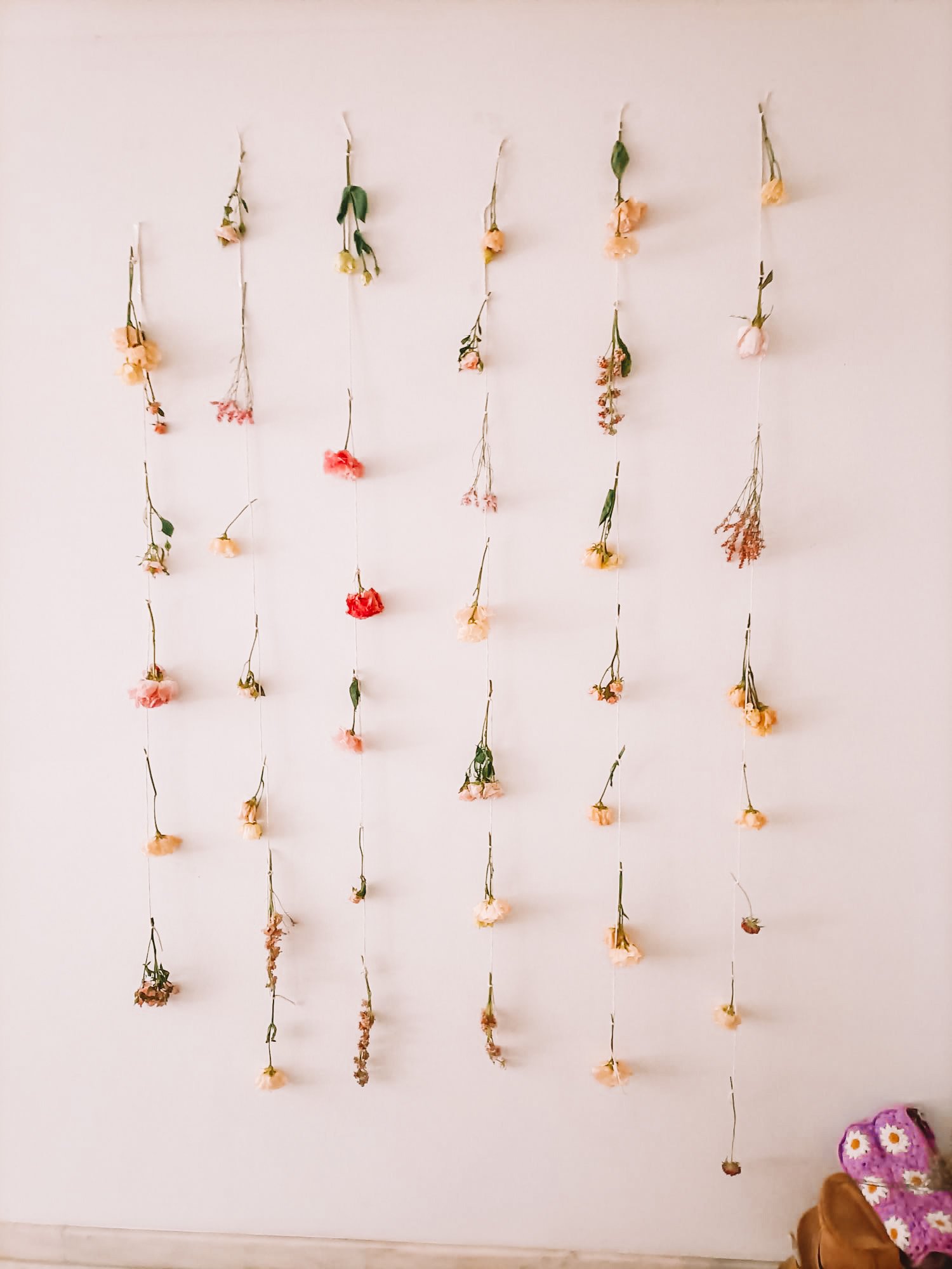 Flower Wall With Wedding Flowers