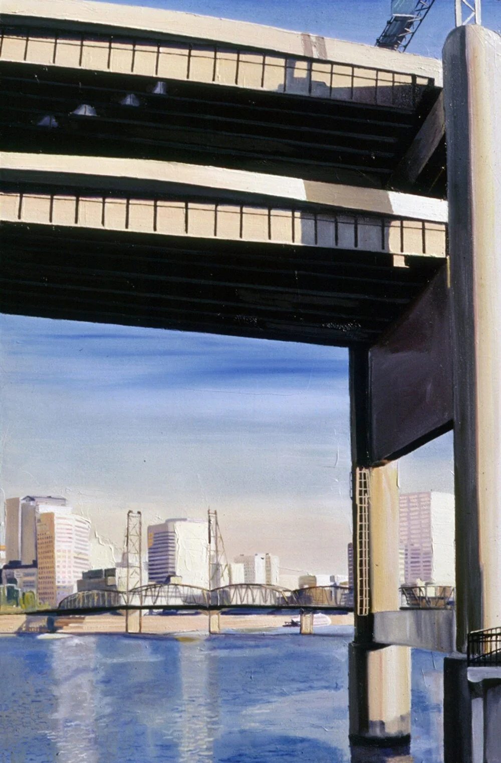 Marquam &amp; Hawthorne. Oil on canvas, 30" x 48"