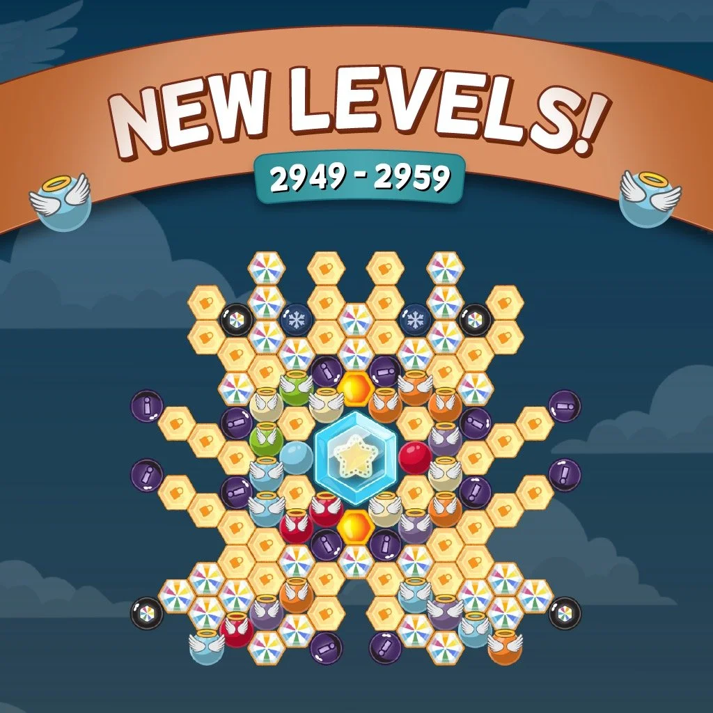 New levels are live now! 🎉 Let the Angel Wings bubble lift you up 😇🪽
