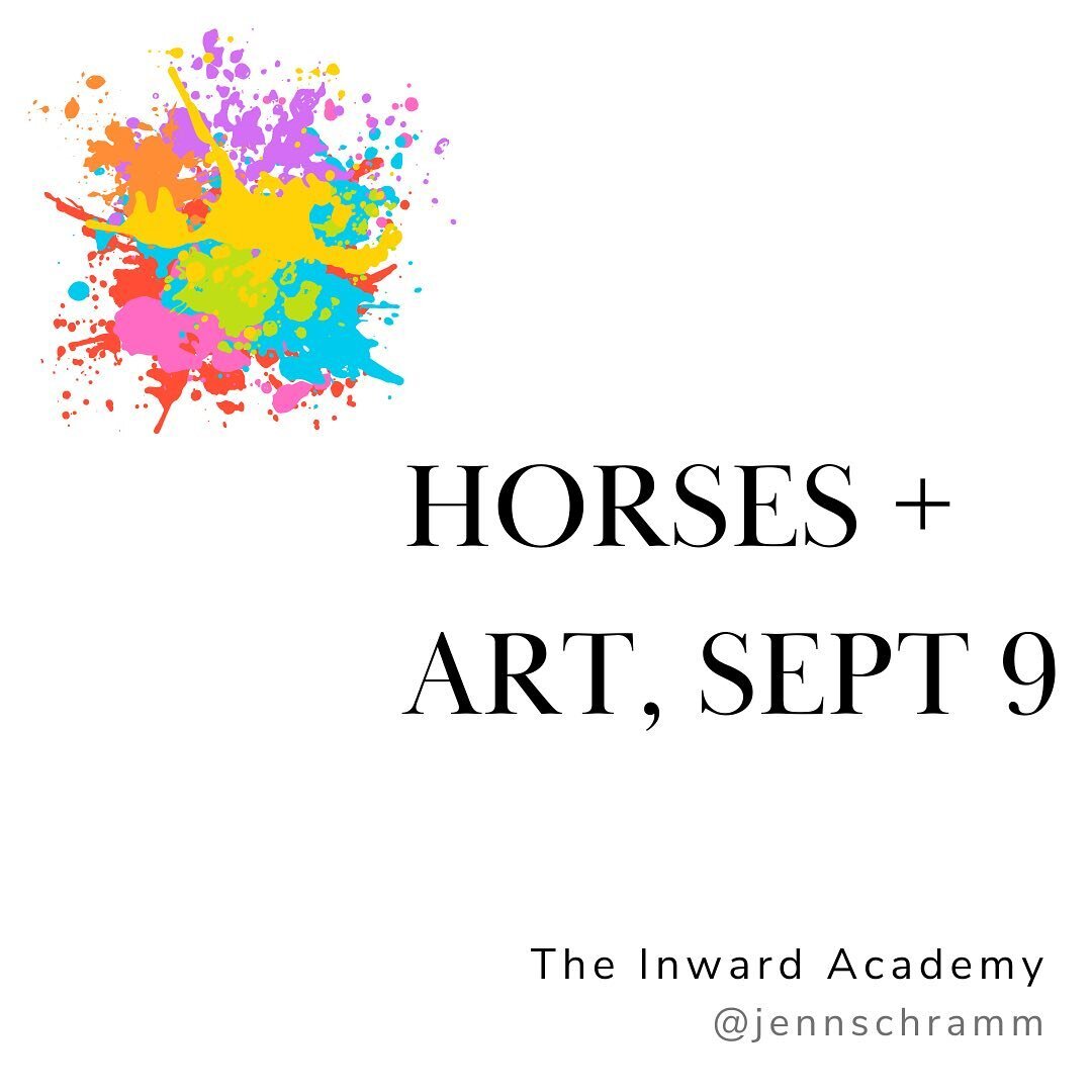 Come join us for Horses and Art this Saturday @sherwoodfarmretreat @stretchingcanvas