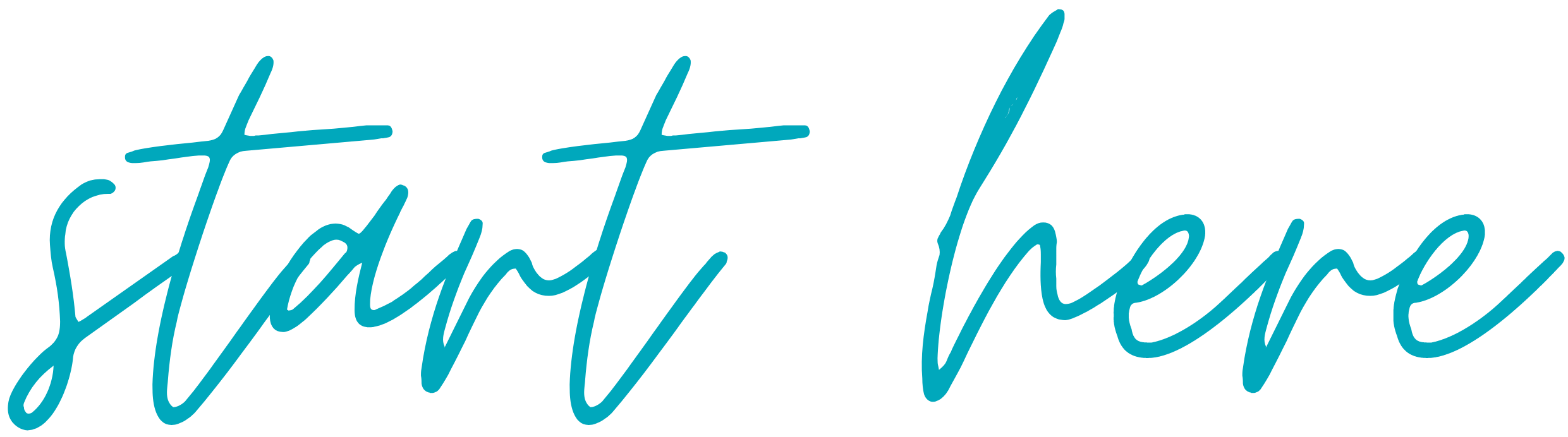 the words "start here"