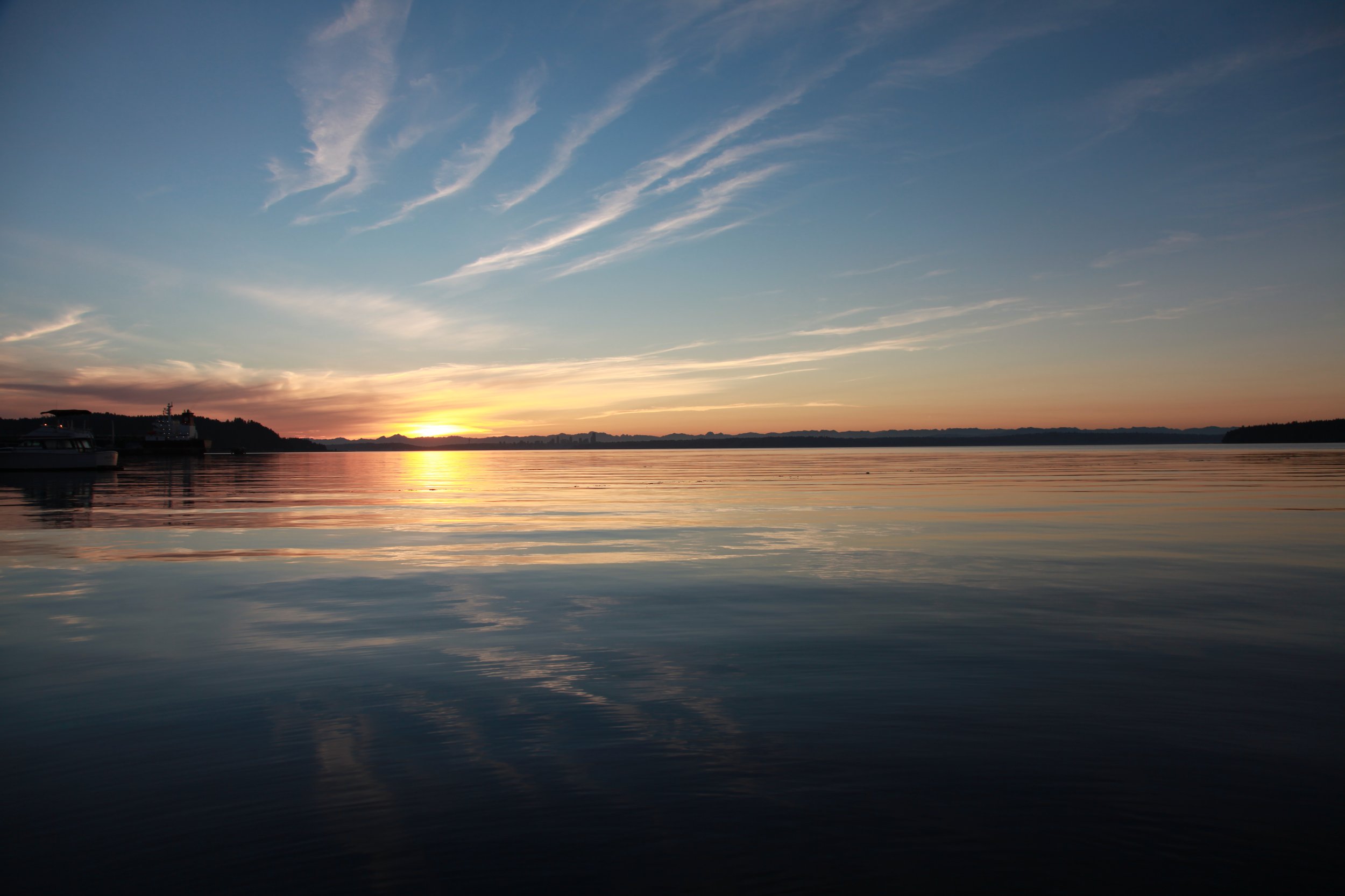Sunset, Sinclair Inlet, Washington