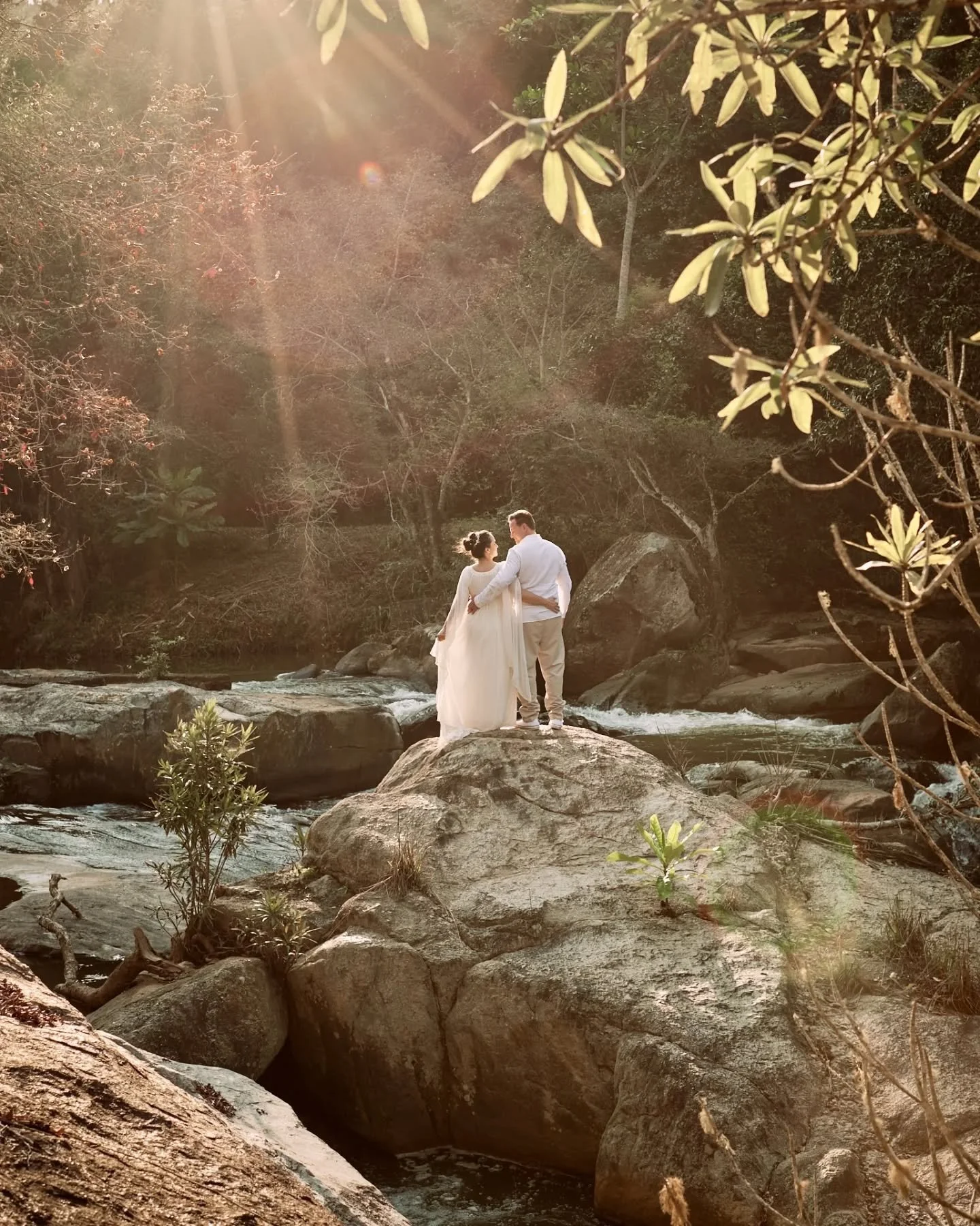 Ania &amp; Darryl
These two lovely souls chose to elope to one of the most beautiful places in the country &mdash; on the banks of the Sabie River just outside Hazyview. 
With only the two of them, the silence of nature, and the rush of the water, it
