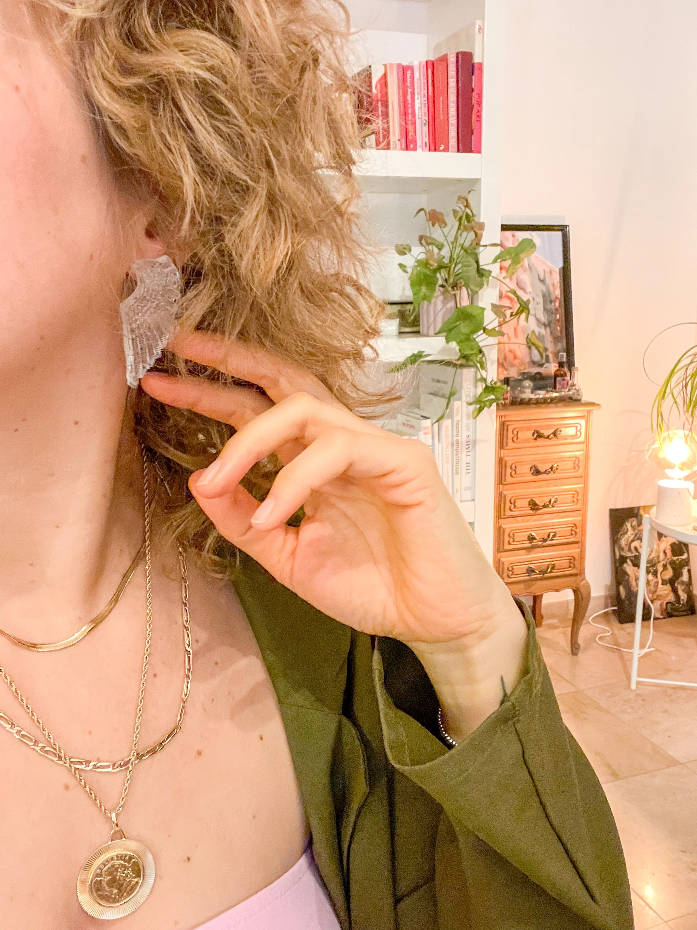 Wings small translucent blue glitter