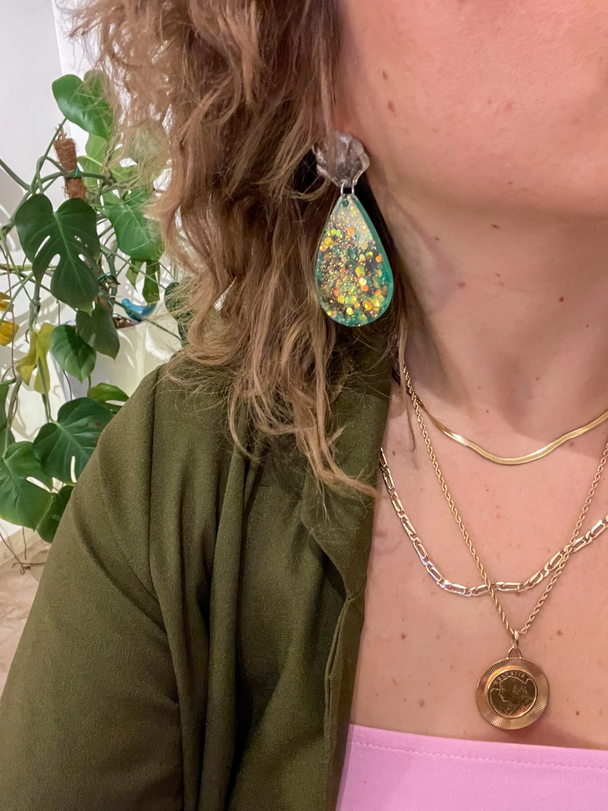 Seashell drops green