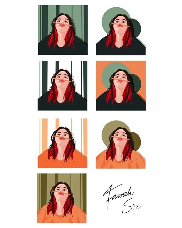 self portrait colour studies✏️