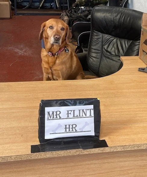 Flint, Modurstang’s head of customer relations, at his desk