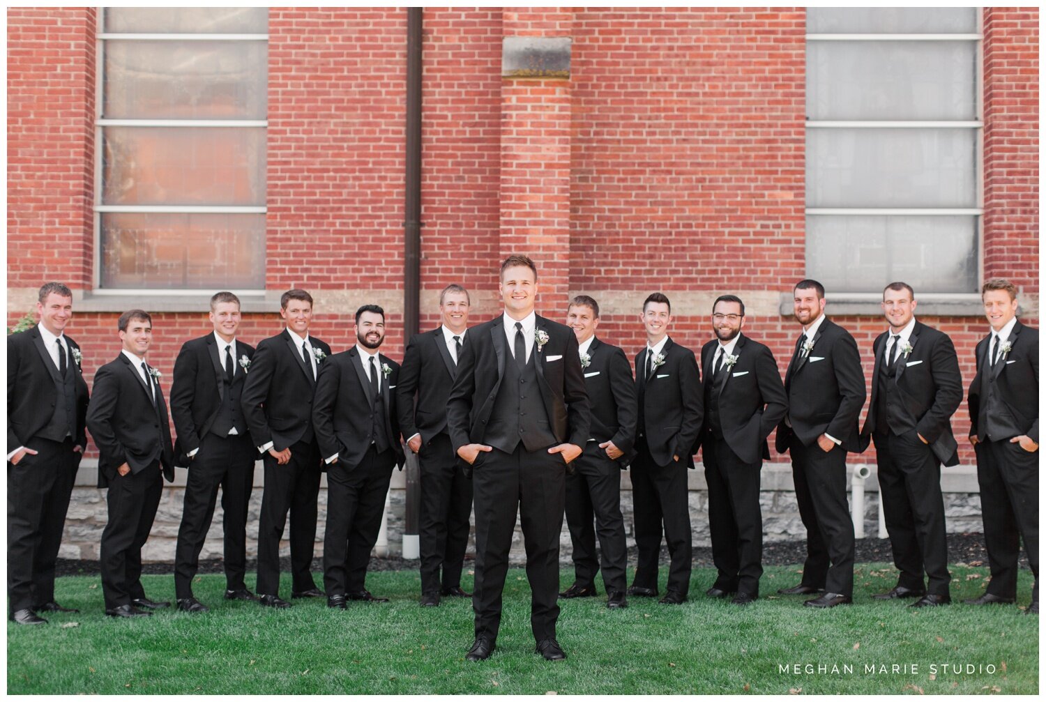 meghan marie studio wedding photographer ohio troy dayton columbus fort loramie st michael hall demange ken midmark elegant black suits metallics hollywood soft glam family wedding_0521.jpg