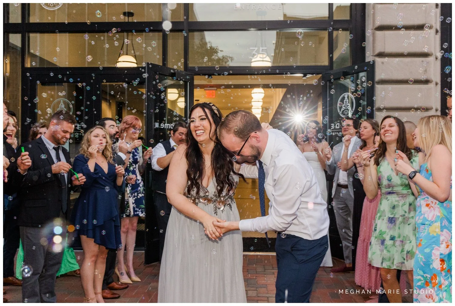 meghan marie studio wedding photographer ohio dayton columbus cincinnati people photog troy tipp city engaged engagement dayton arcade downtown urban modern whimsical bubbles_6128.jpg