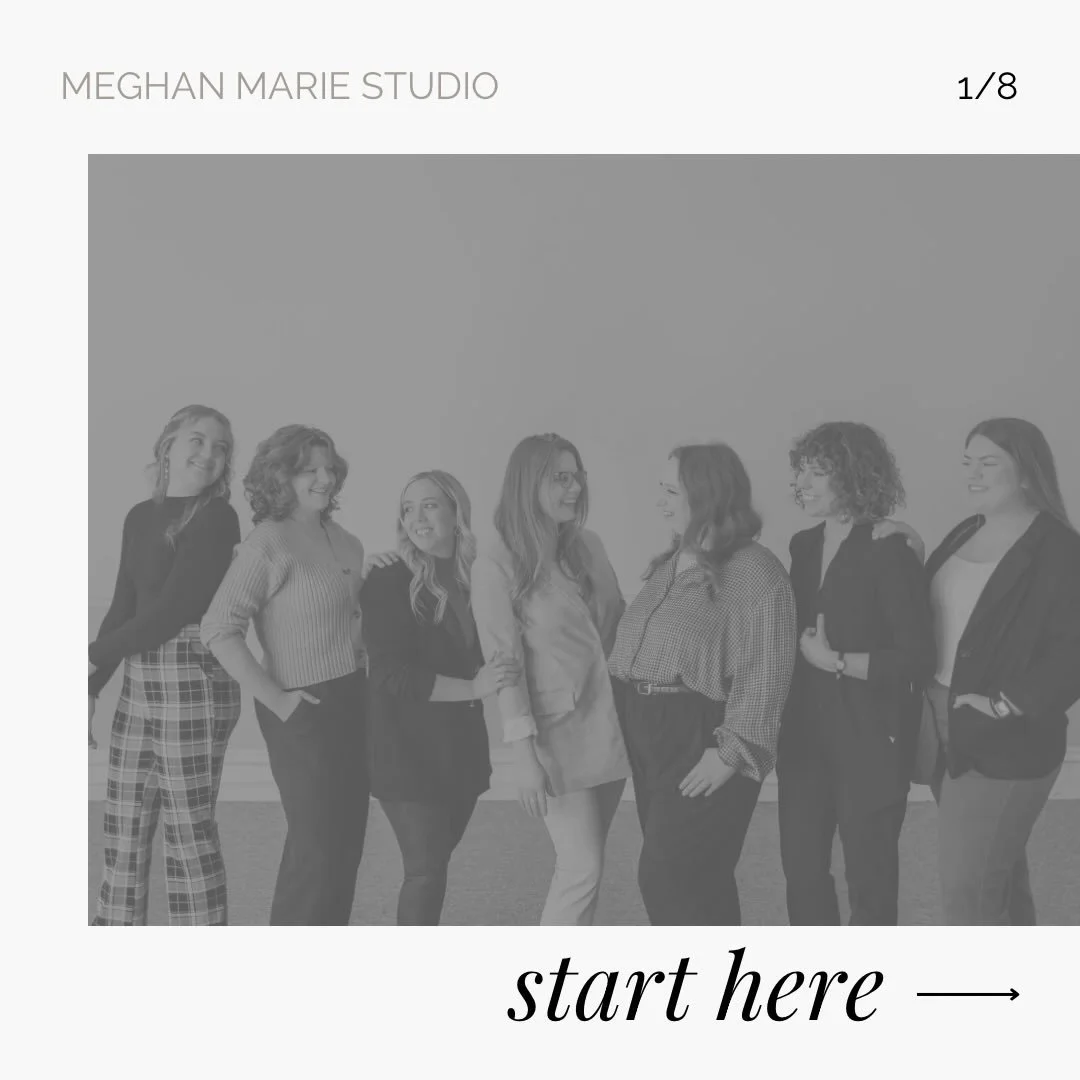 Start here 🤍
I&rsquo;m Meghan, founder of Meghan Marie Studio and one of the lead photographers since 2013 &mdash; and what began as a very clueless, very pregnant first wedding turned into a full team built around one simple belief:
your photograph