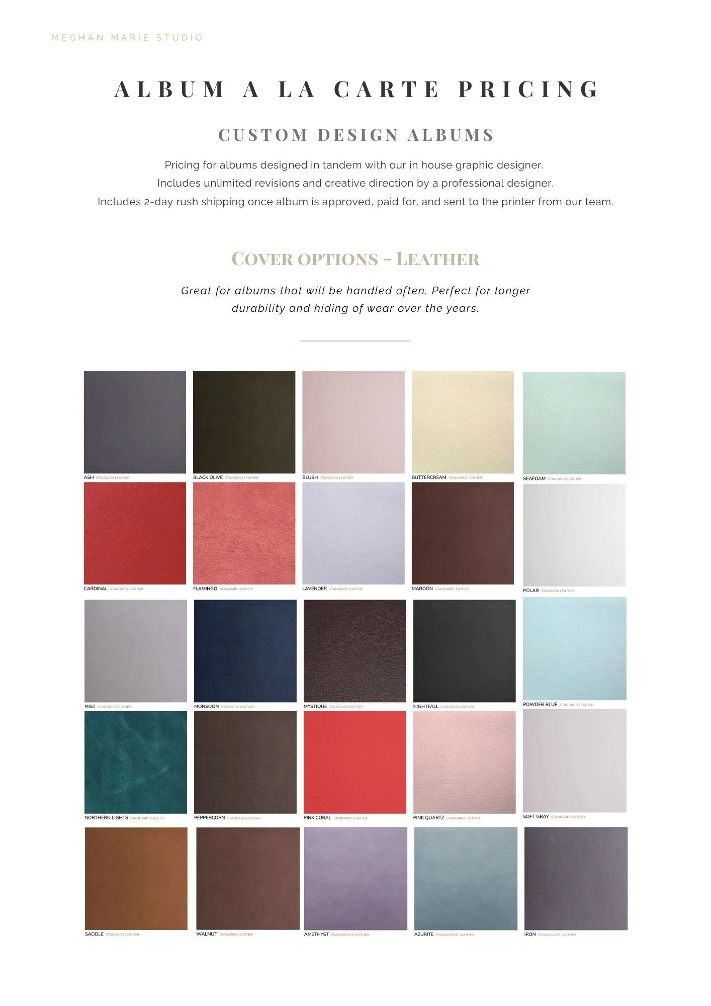 STEP 2: Choose Cover / Leather Options