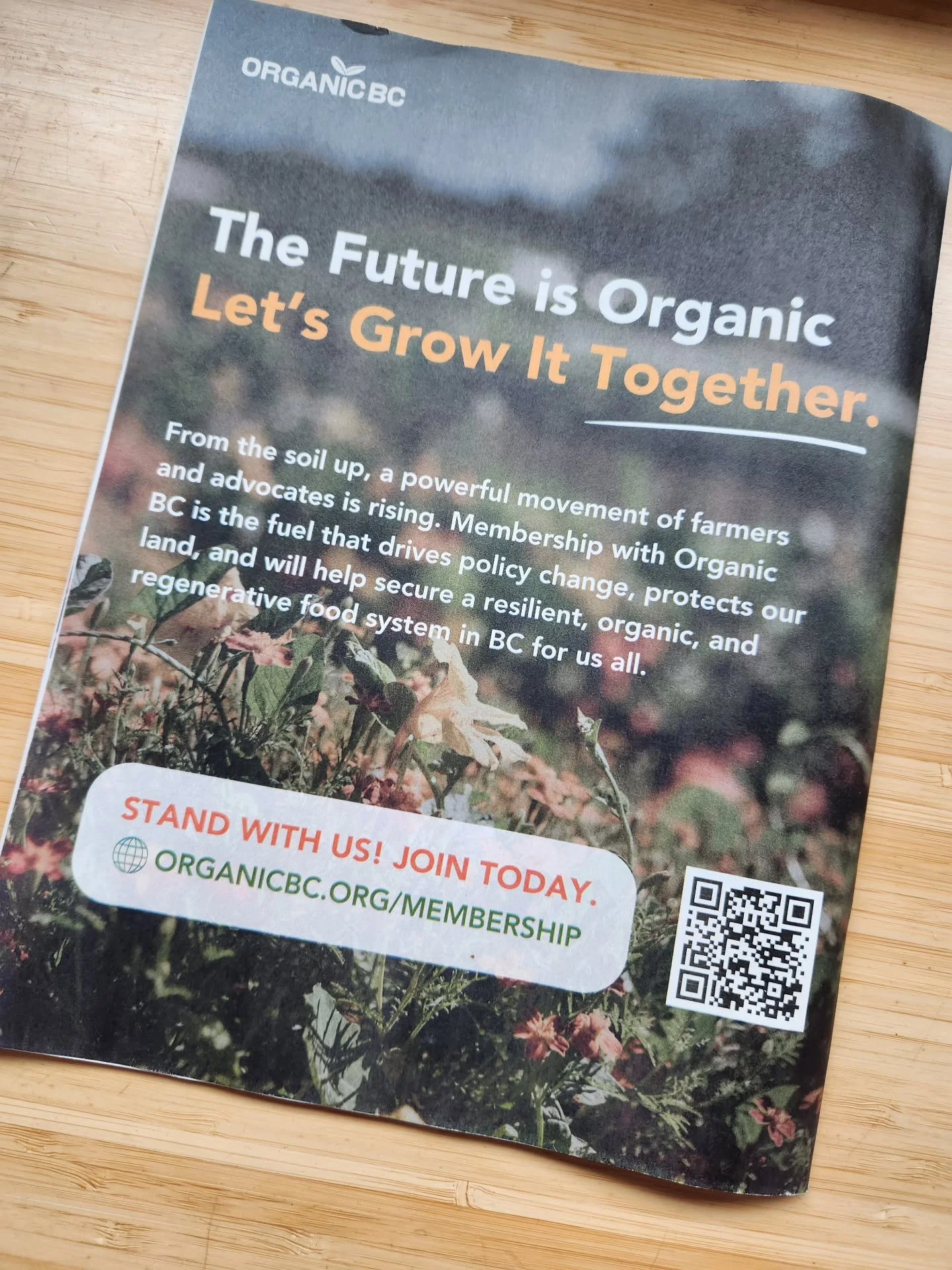 We love @thisisorganicbc over here! Just finished readying my paper copy of their quarterly publication, which comes with a membership in the organization.

You know what else comes with a membership? Being part of a community of folks who are passio