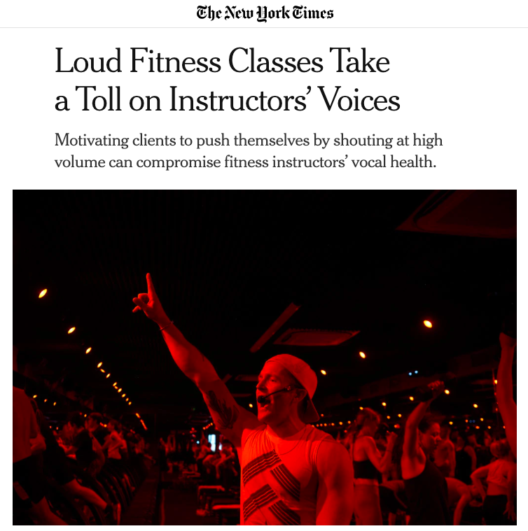 They're teaching, motivating, and pushing you to give you a great workout. How can they keep their voices healthy?