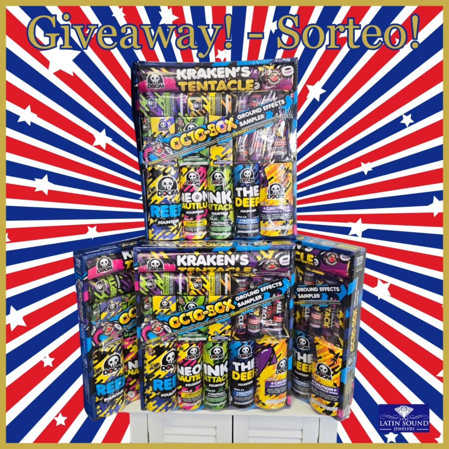 🎆 &iexcl;Sorteo de Fuegos Artificiales para el 4 de Julio! 🎆
&iexcl;Estamos regalando CUATRO cajas de fuegos artificiales para que celebres el D&iacute;a de la Independencia a lo grande! 🇺🇸

C&oacute;mo Participar:
1️⃣ Dale like a esta publicaci&