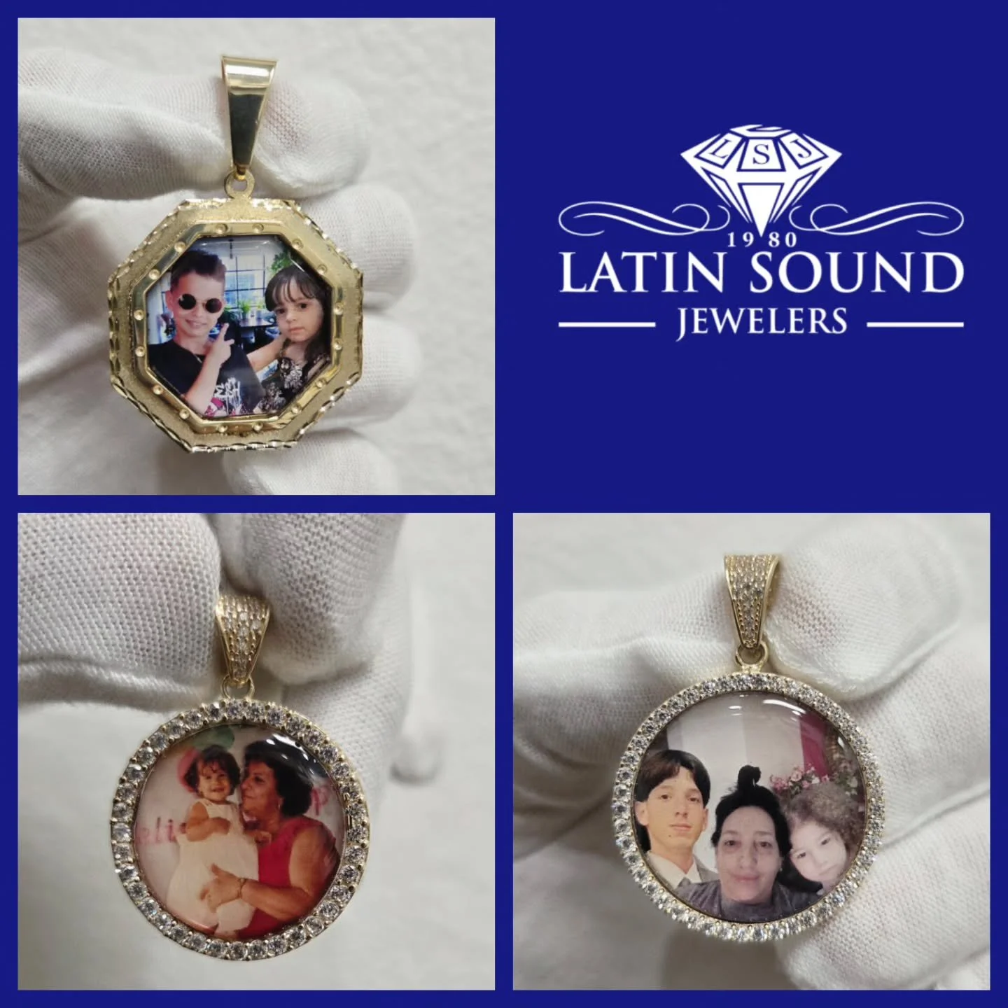 A custom picture pendant that's truly special, so you can always keep your loved one close to your heart.

Un dije personalizado con foto, verdaderamente especial, para que siempre lleves a tu ser querido cerca del coraz&oacute;n.

#latinsoundjeweler