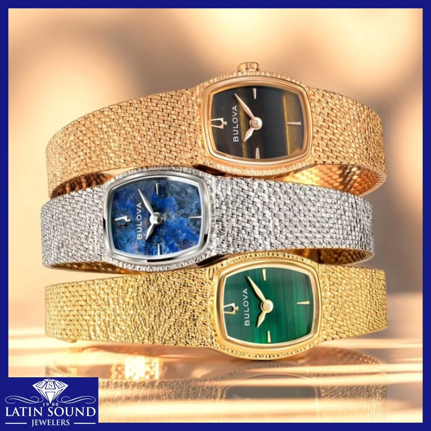 Step back in time to the glitz and glam of the 1970s with the Bulova women&rsquo;s Classic &ldquo;Goddess of Time&rdquo; watch. Borrowing the timeless design of their vintage models, the watches feature a stainless-steel tonneau case with a textured 