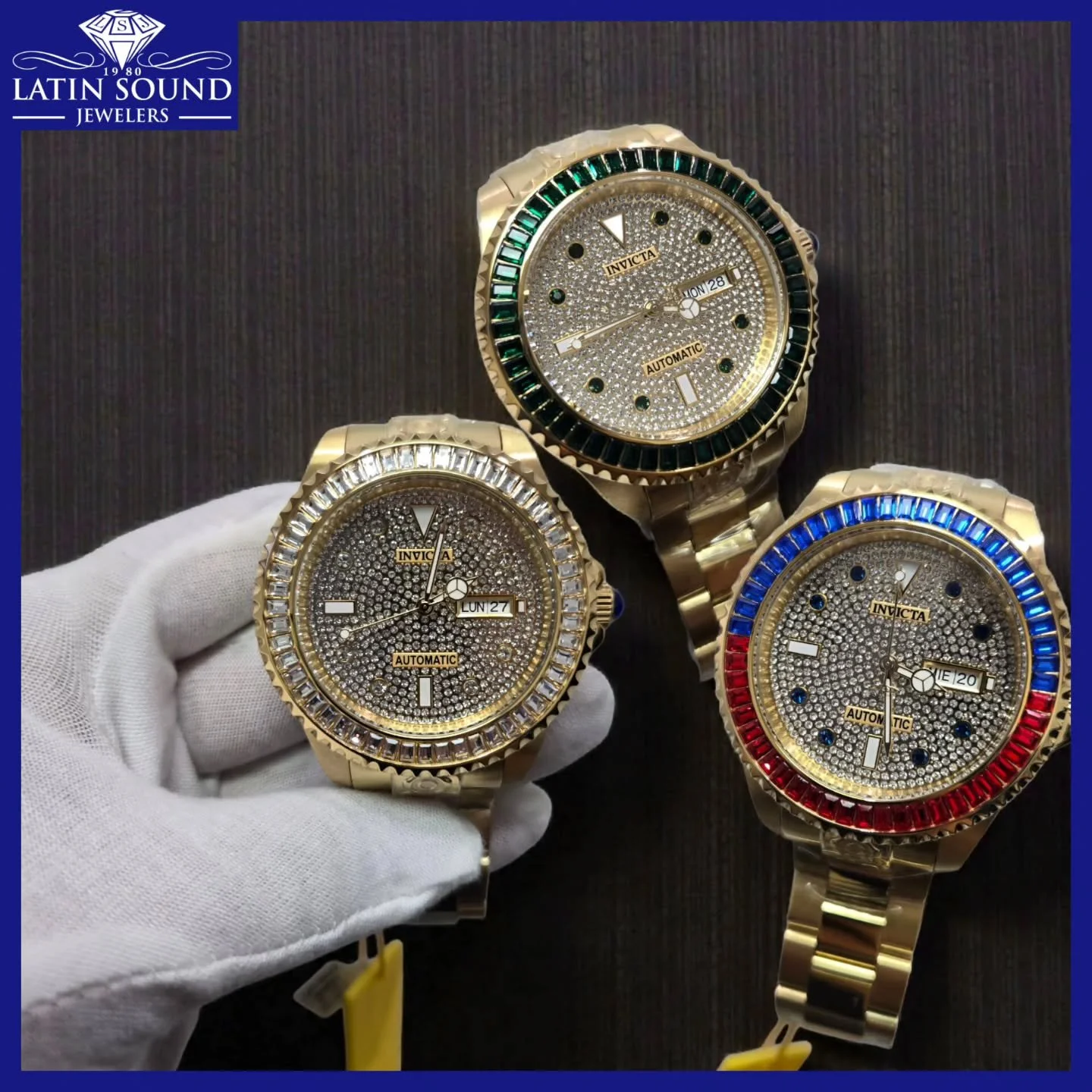 English:
Invicta automatic dive watches, affordable, reliable, and strikingly beautiful. A perfect gift for Valentine's Day. &hearts;️⌚

Spanish:
Relojes de buceo autom&aacute;ticos Invicta, asequibles, confiables y con un dise&ntilde;o impresionante