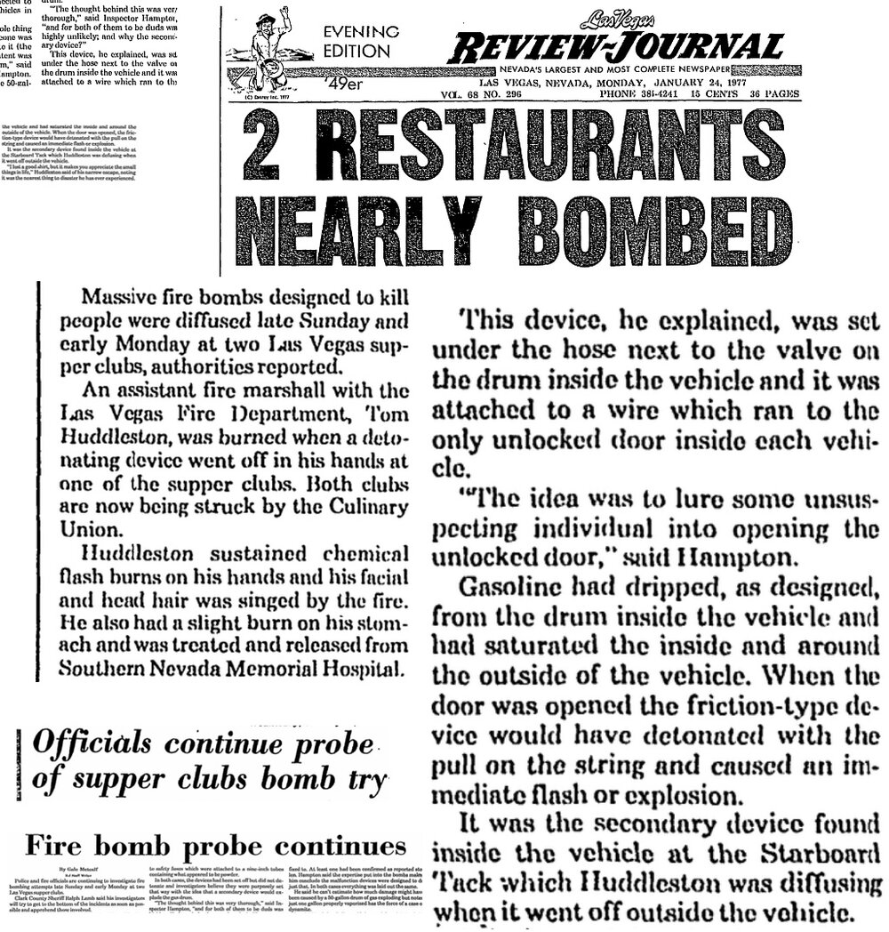 Newspaper article for attempted bombings