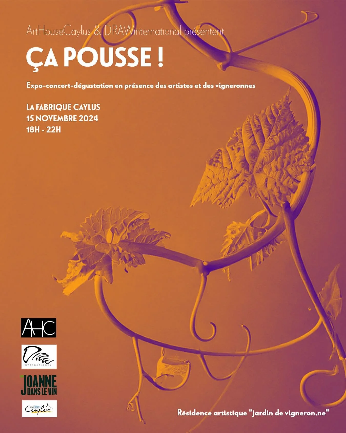 Des vibrations positives @lafabriquecaylus82 cet automne ! Rejoignez nos 4 artistes résidents pour célébrer le fruit de leur expérience d’une semaine dans les vignes @domainedebrousse et @antocyame suivie de cinq sem