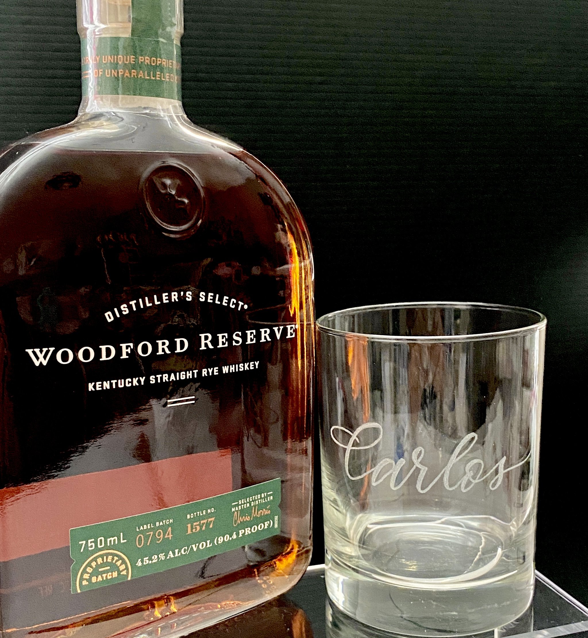 Engraved Whiskey Glass — KLR Calligraphy