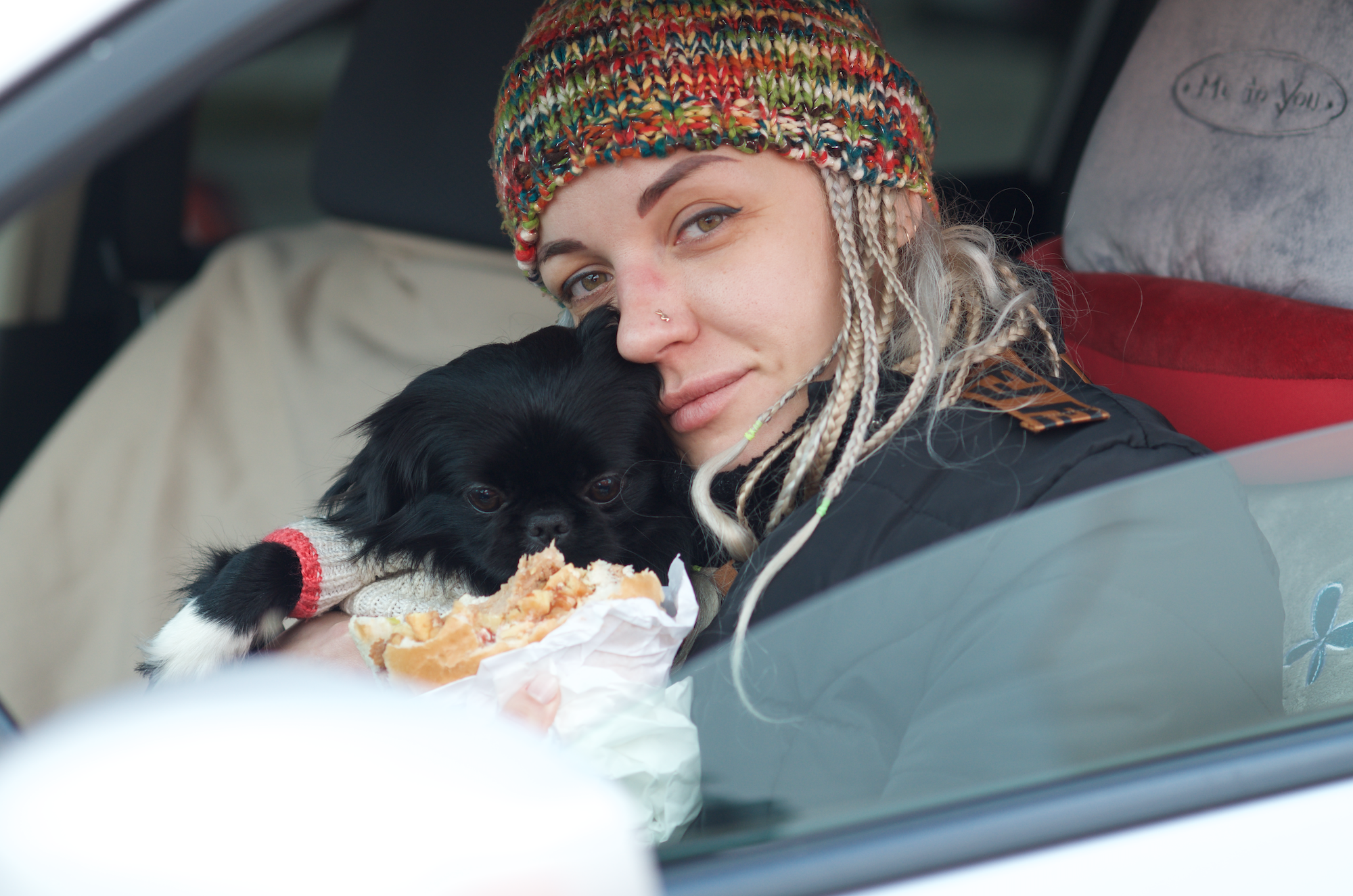 Marina Yakovleva, 36, and dog Astya