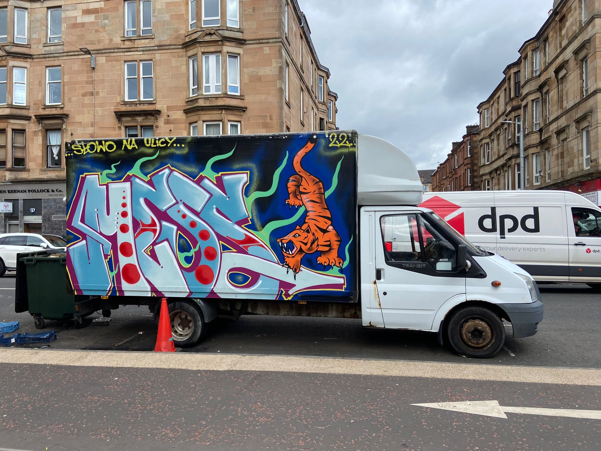 Van with Graffiti