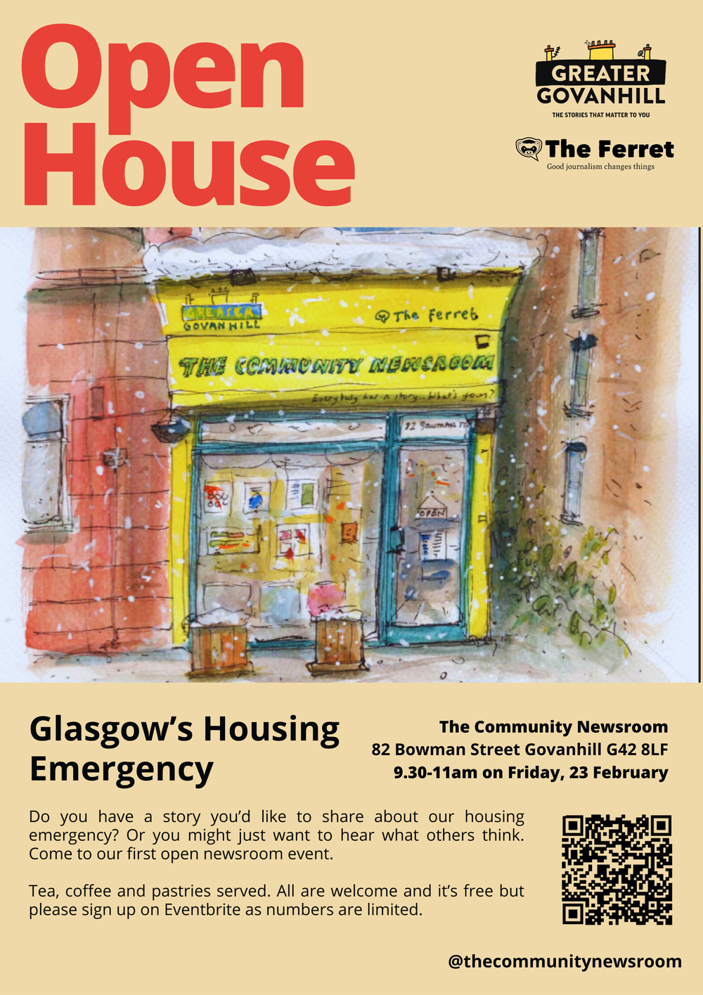 The Community Newsroom launches ‘Open House’ series with event on