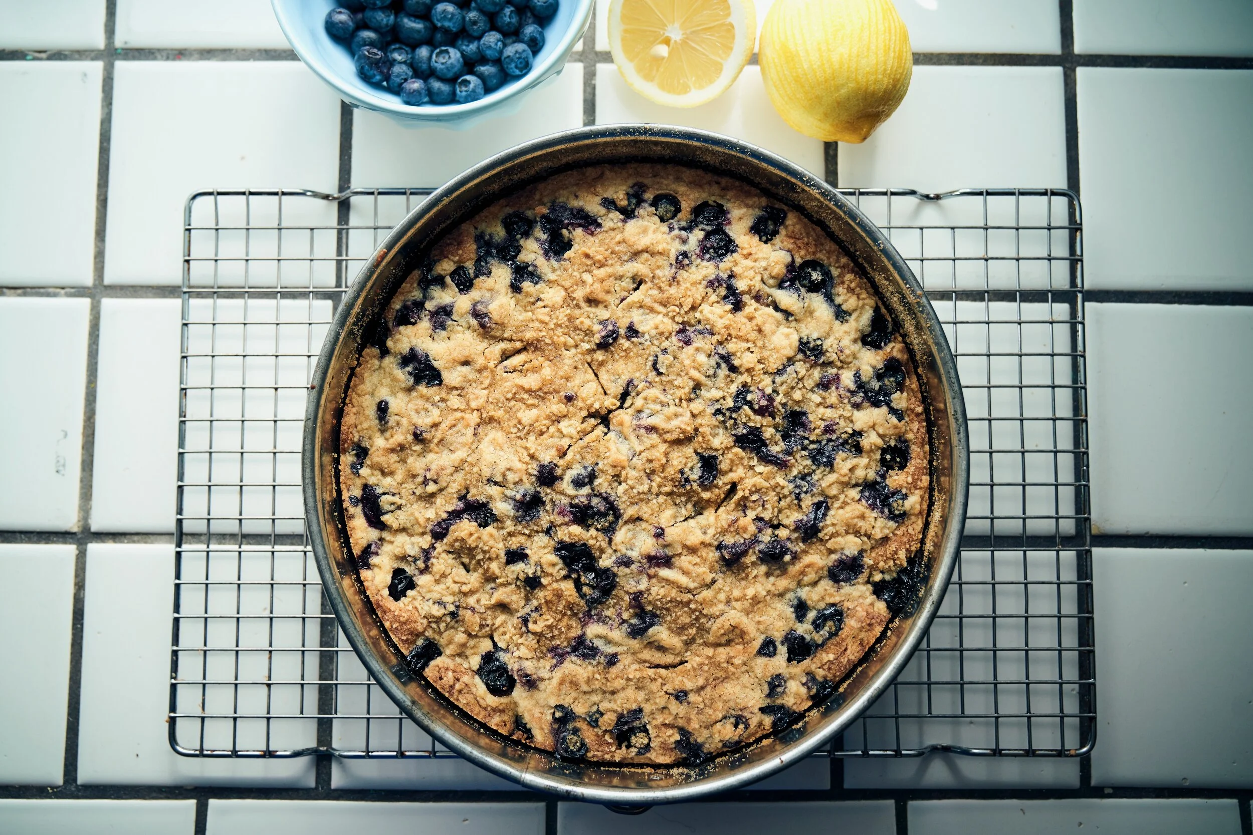 Blueberry Lemon Crumble Cake