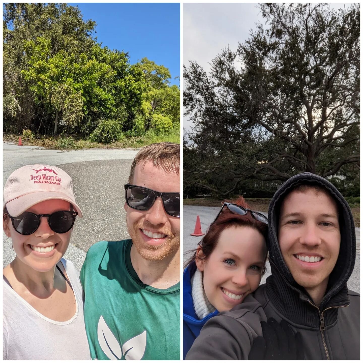 Exactly 6 months since we closed on our property 🎉 sweltering in June working our (mostly Zach) butts off to get the poor overgrown and unloved tree back to life. And now, today, freezing our butts off admiring the transformation and all the work th