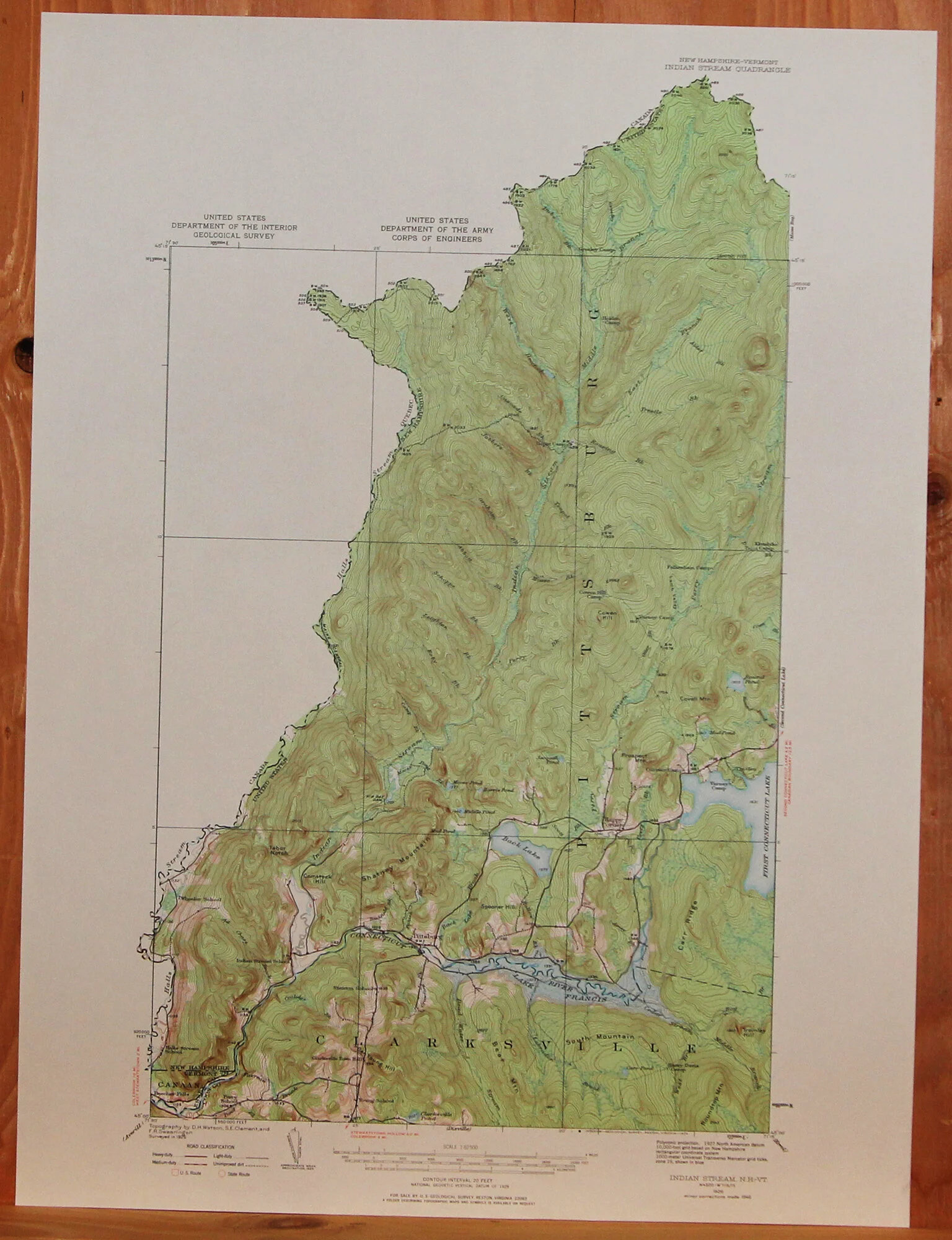 NH VT QUE - Indian Stream 62500 1