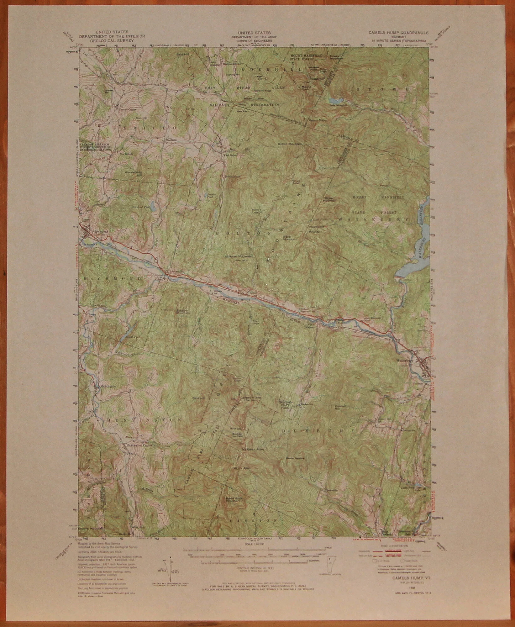 VT - Camels Hump 62500 1