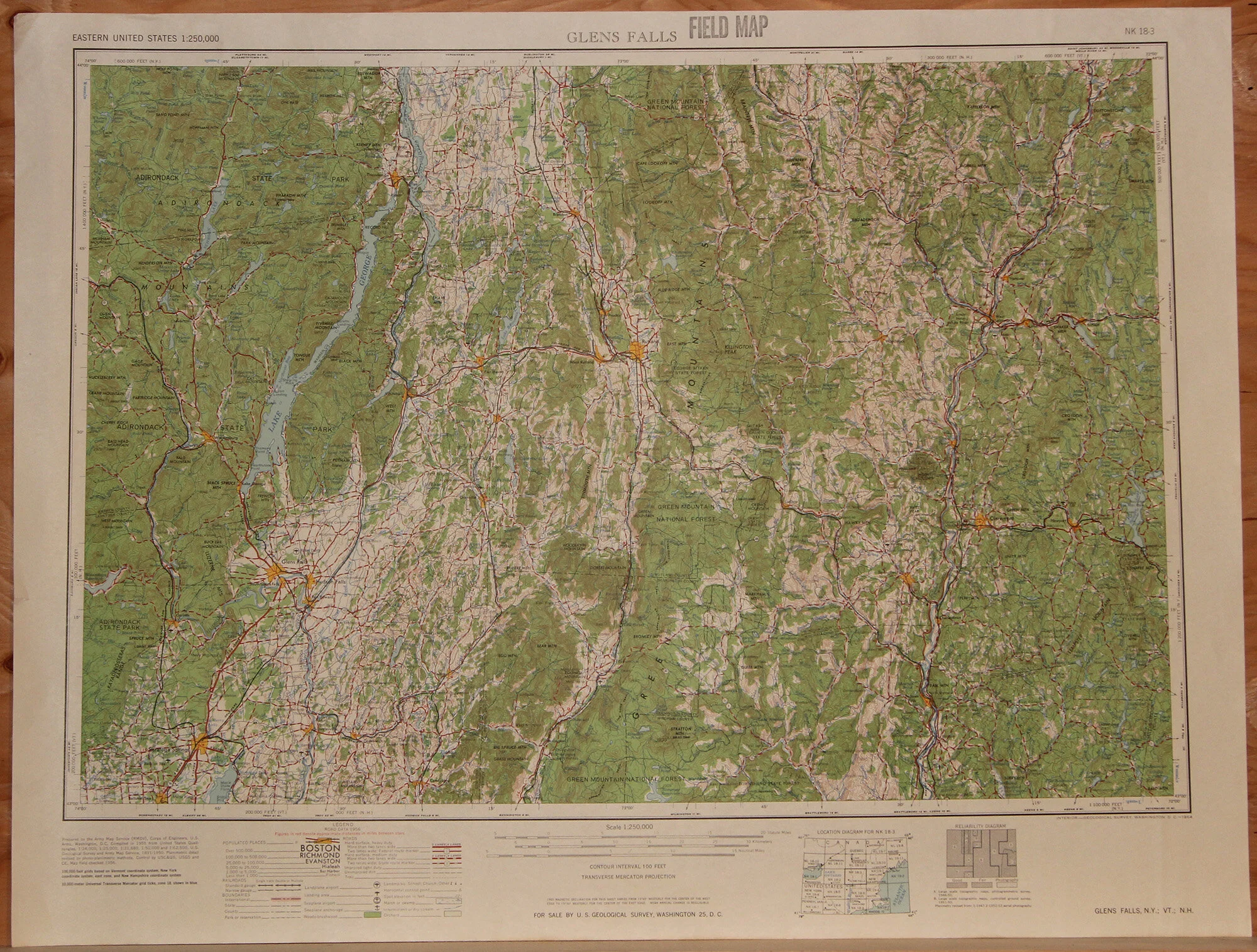 NY VT NH - Glens Falls 250k 1