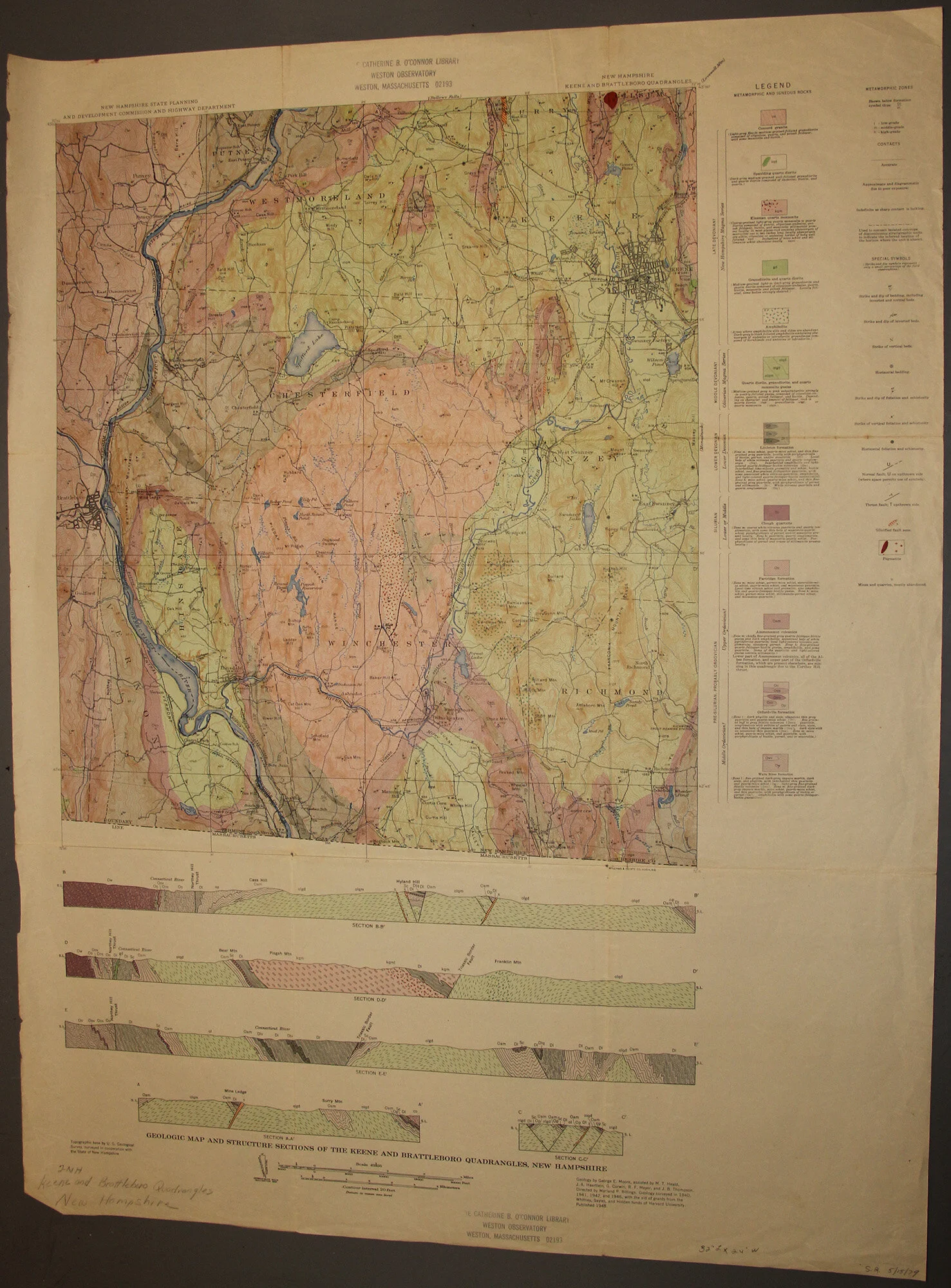 Geologic - Keene/Brattleboro Quad NH VT 1