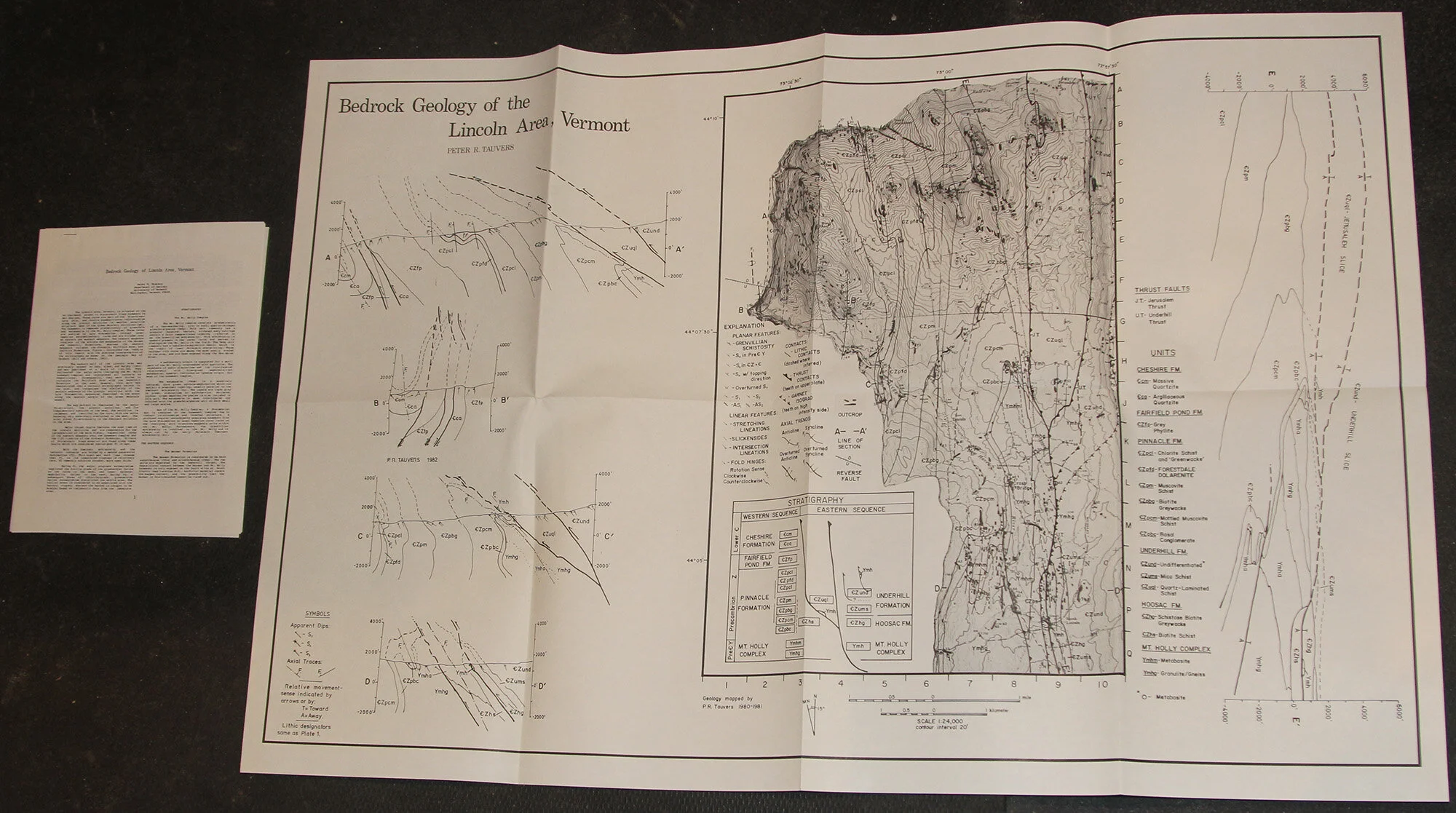Bedrock Geology of the Lincoln Area VT 1