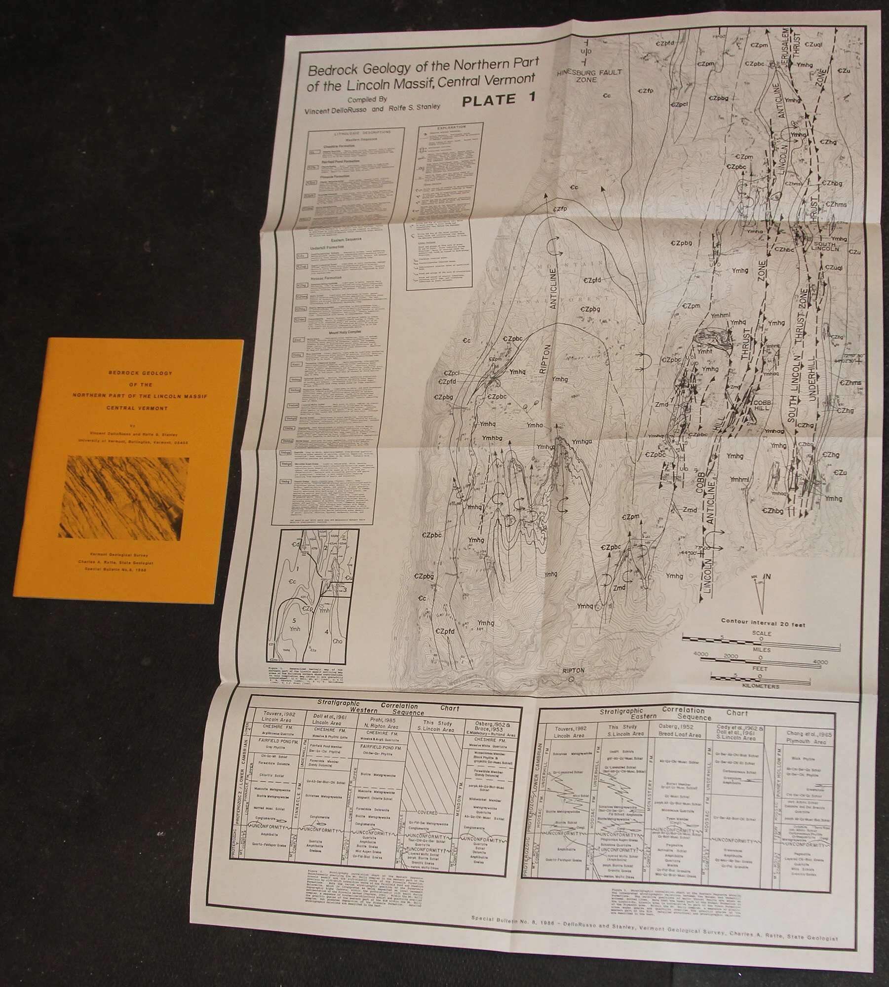 Lincoln VT - Bedrock Geology of the Northern Part of Lincoln Massif