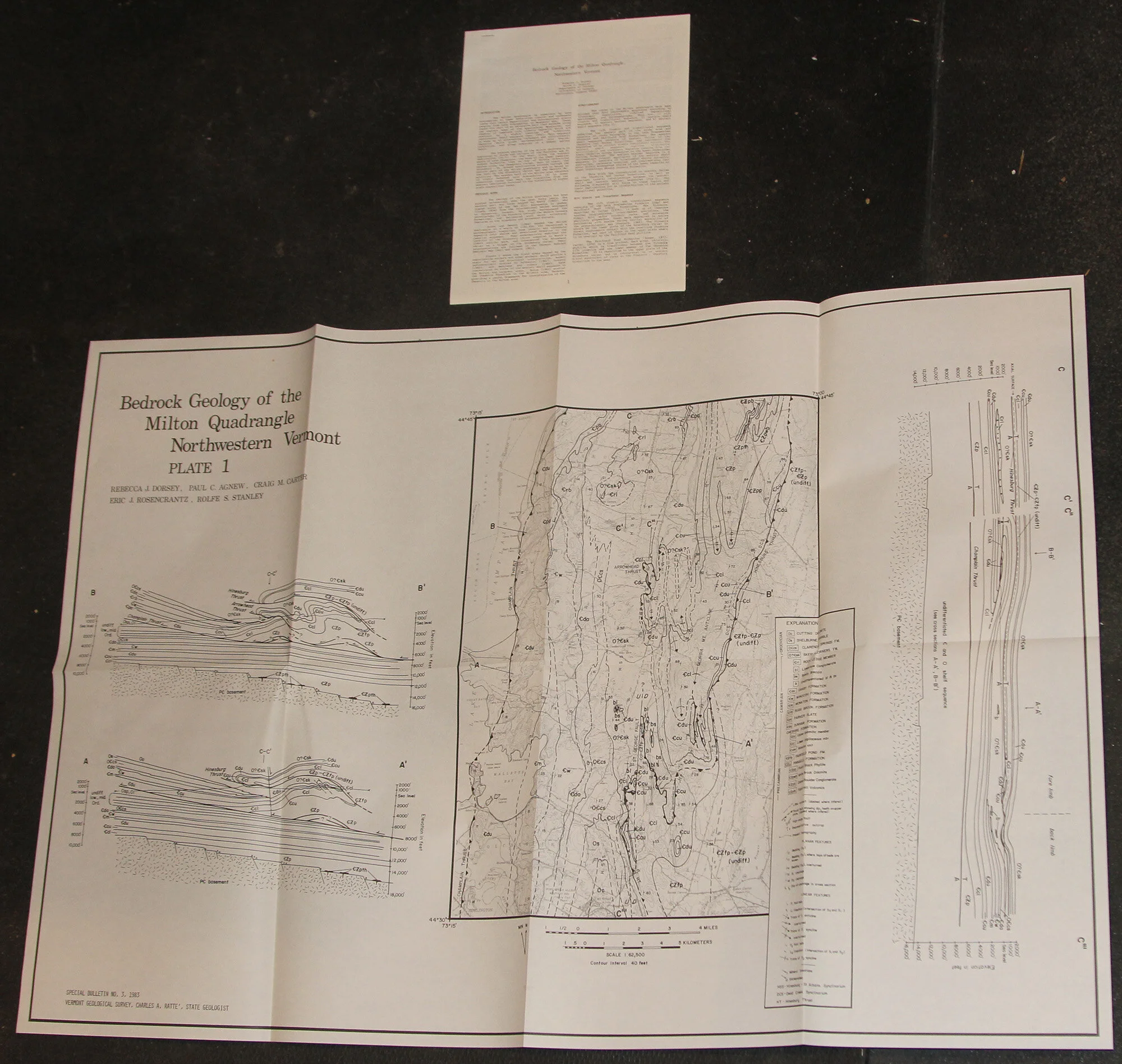 Milton VT - Bedrock Geology of the Milton Quad 1