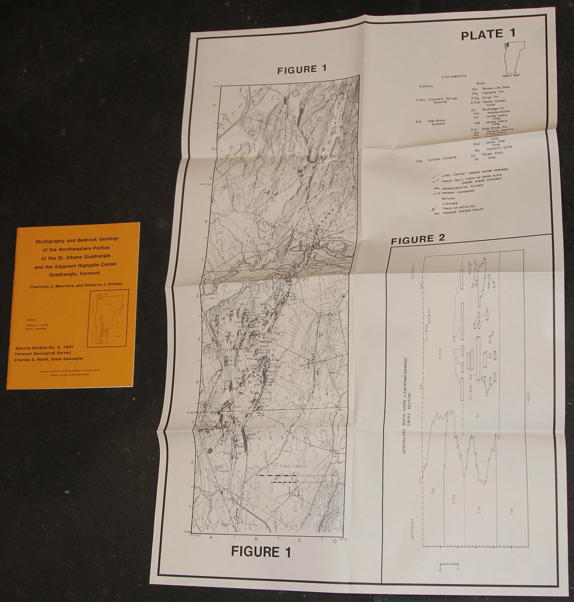 Highgate Center VT - Stratigraphy/Bedrock Geology - NW Portion of St. Albans/Highgate Center Quads 1