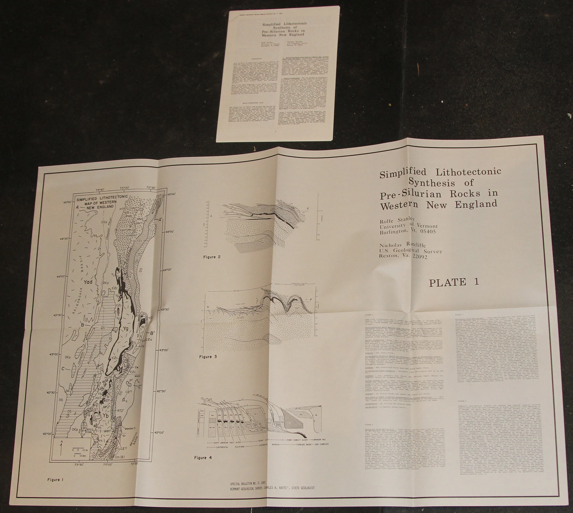 NY VT MA CT - Simplified Lithotectontic Synthesis of Pre-Silurian Rocks in Western New England 1