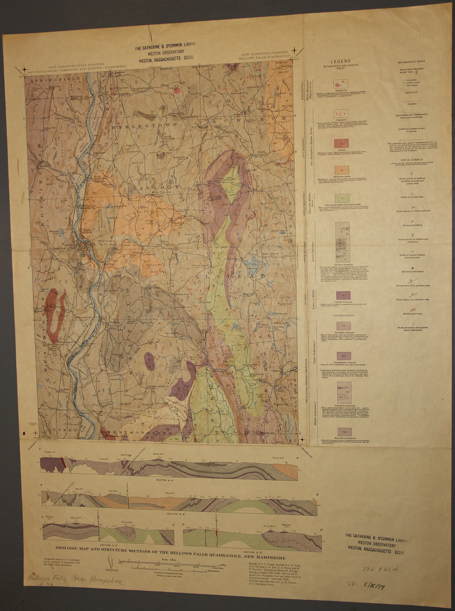 Bellows Falls Quad - Geologic NH 1