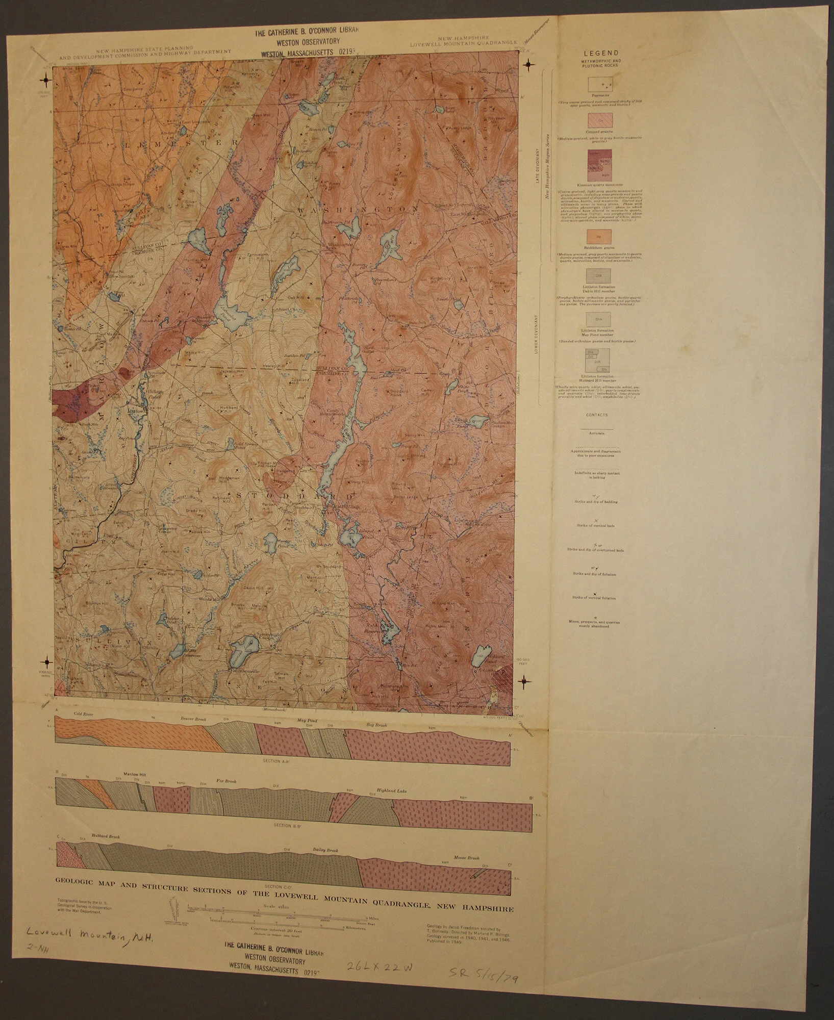 Lovewell Mountain Quad - Geologic NH 1