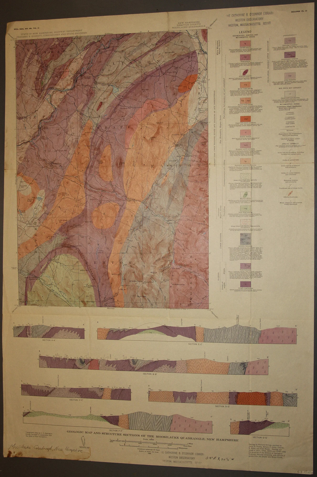 Moosilauke Quad - Geologic NH 1