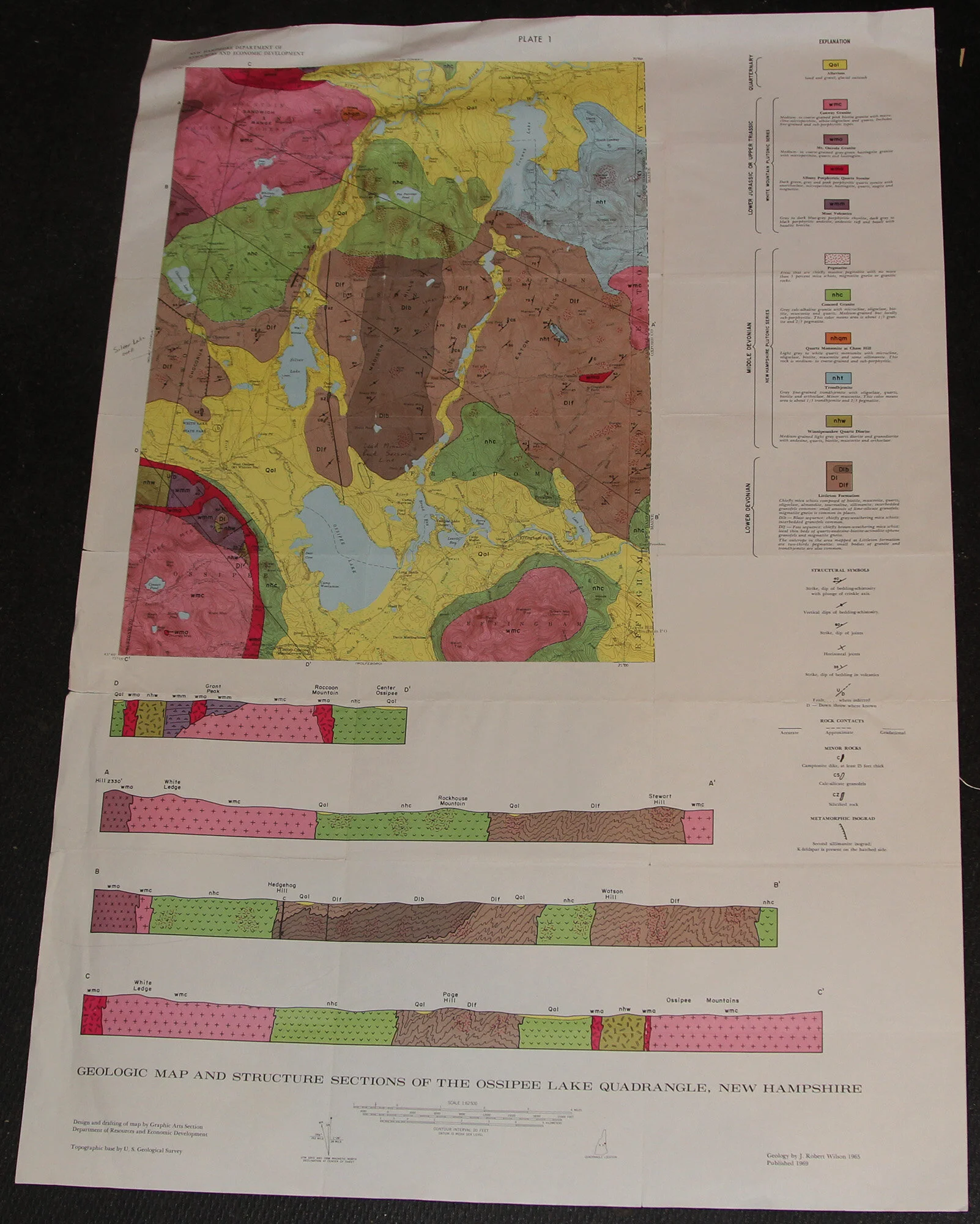 Ossipee Lake Quad - Geologic NH 1