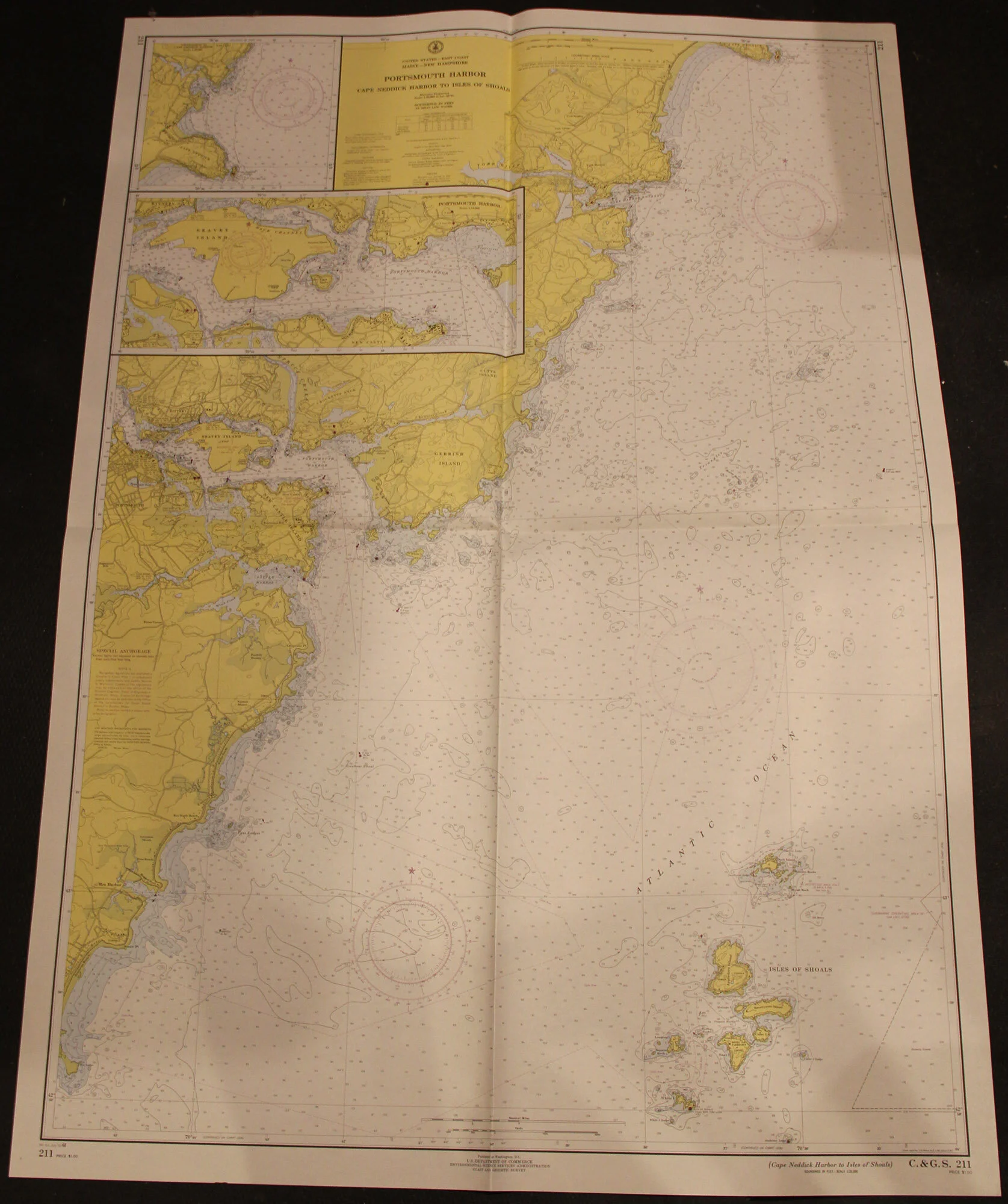 Portsmouth Harbor - Cape Neddick to Isles of Shoals - Nautical NH ME 1