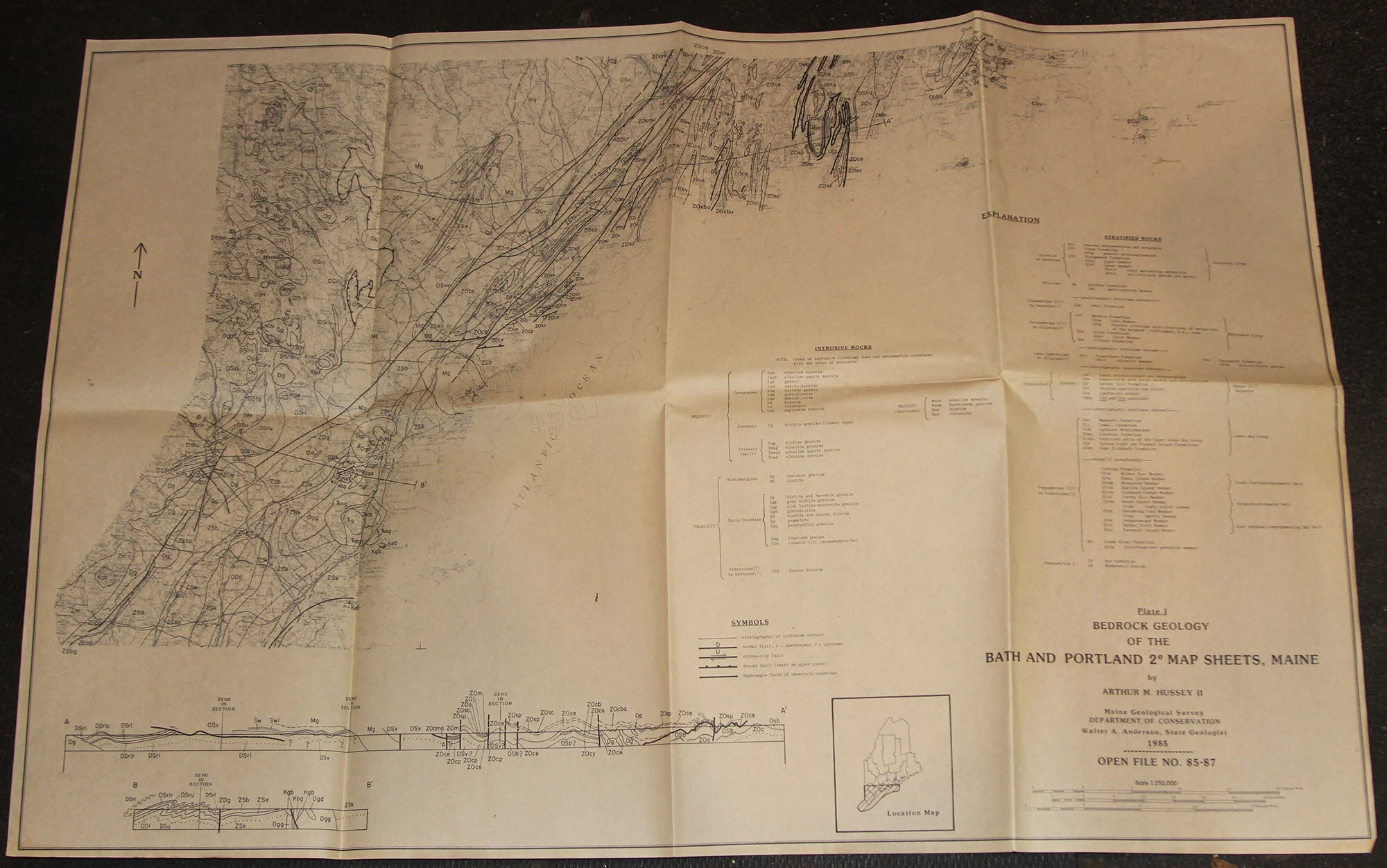 Bedrock Geologic Map of the Bath/Portland 2º Map Sheet 1